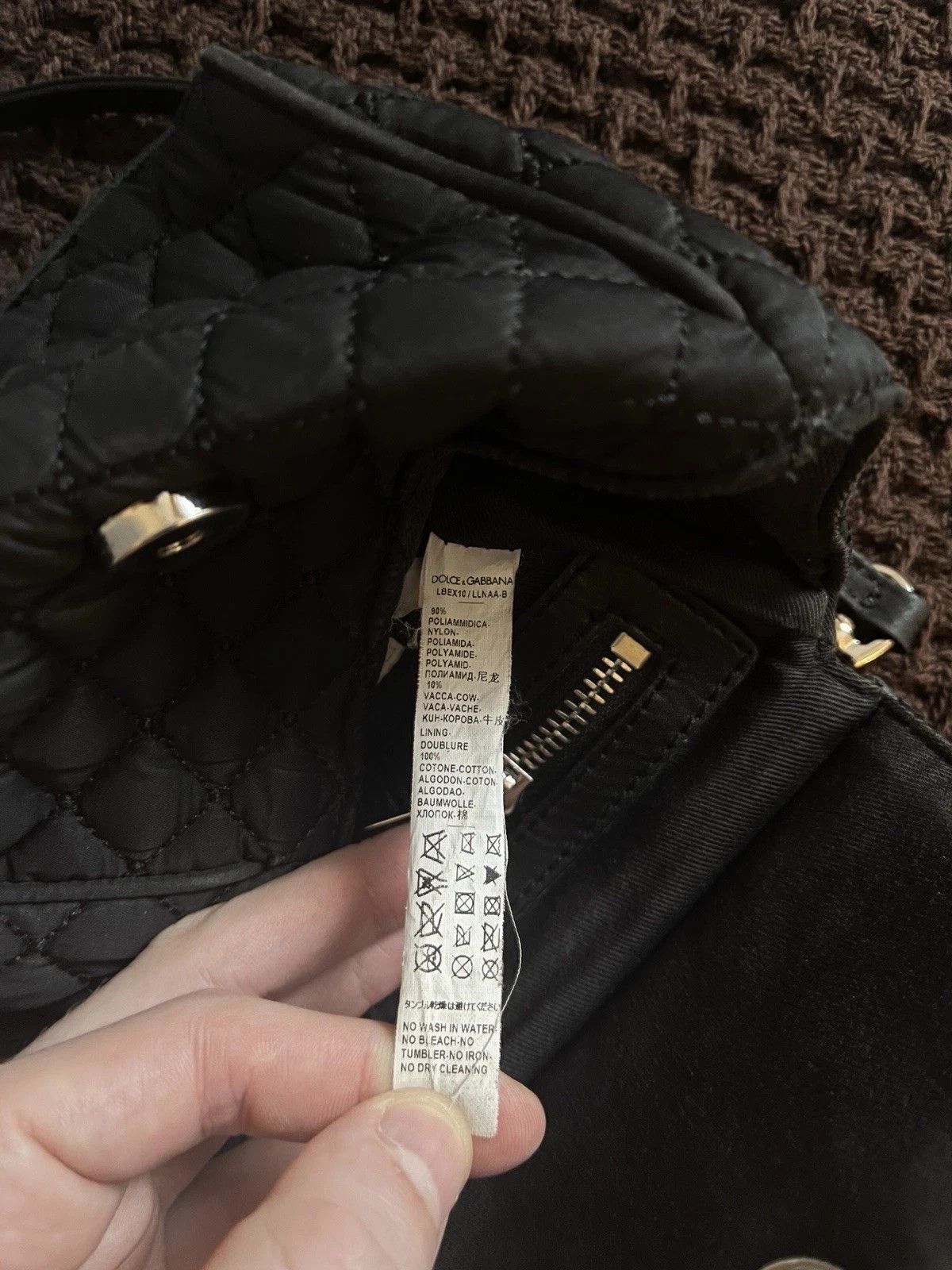 Dolce & Gabbana Vintage Dolce & Gabanna Nylon mini Bucket Bag Black Quilted Size ONE SIZE - 13 Thumbnail