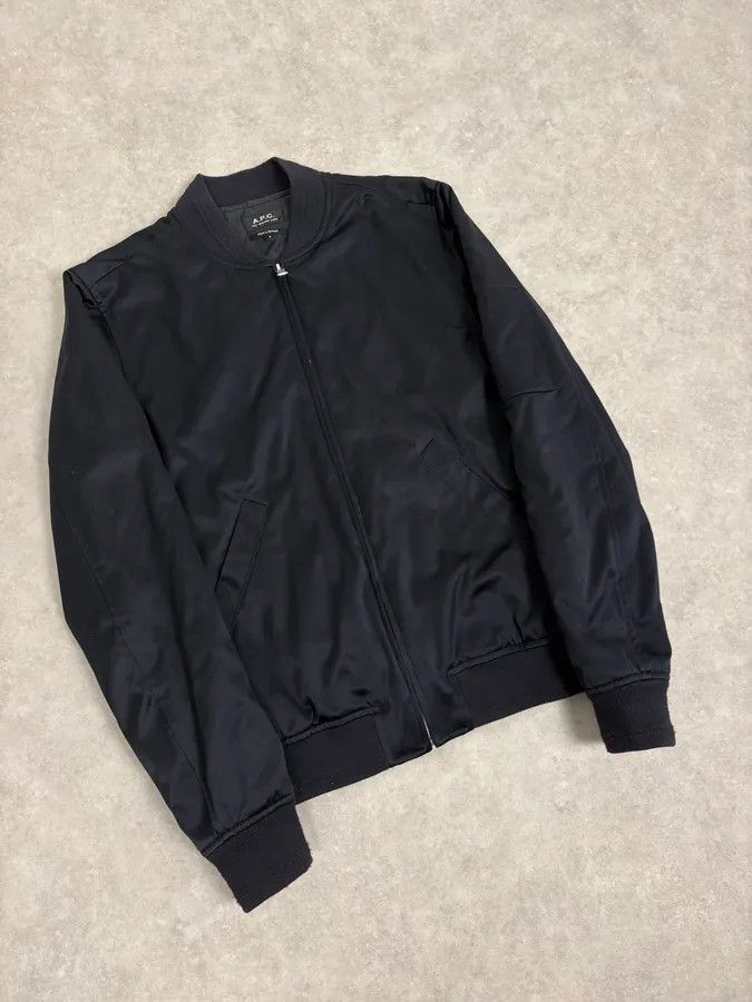 A.P.C. A.P.C. Black Nylon Zip-Pocket Bomber Jacket Size US S / EU 44-46 / 1 - 4 Thumbnail