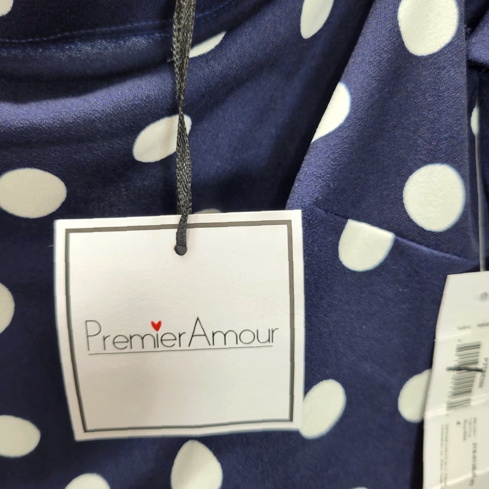 Vintage Premier Amour Blue White Polka Dot Bodycon Dress Formal Cocktail Sz 4 NWT Size S / US 4 / IT 40 - 5 Thumbnail