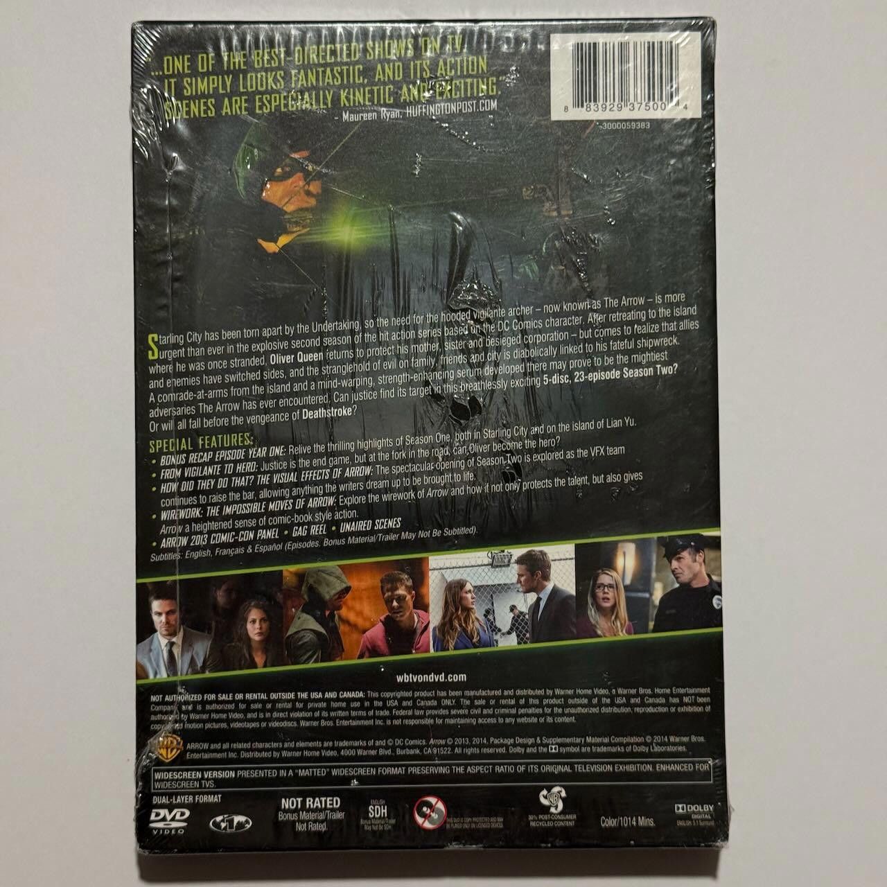 DC Comics Arrow: The Complete Second Season DVD (DC) SEALED Size ONE SIZE - 4 Thumbnail
