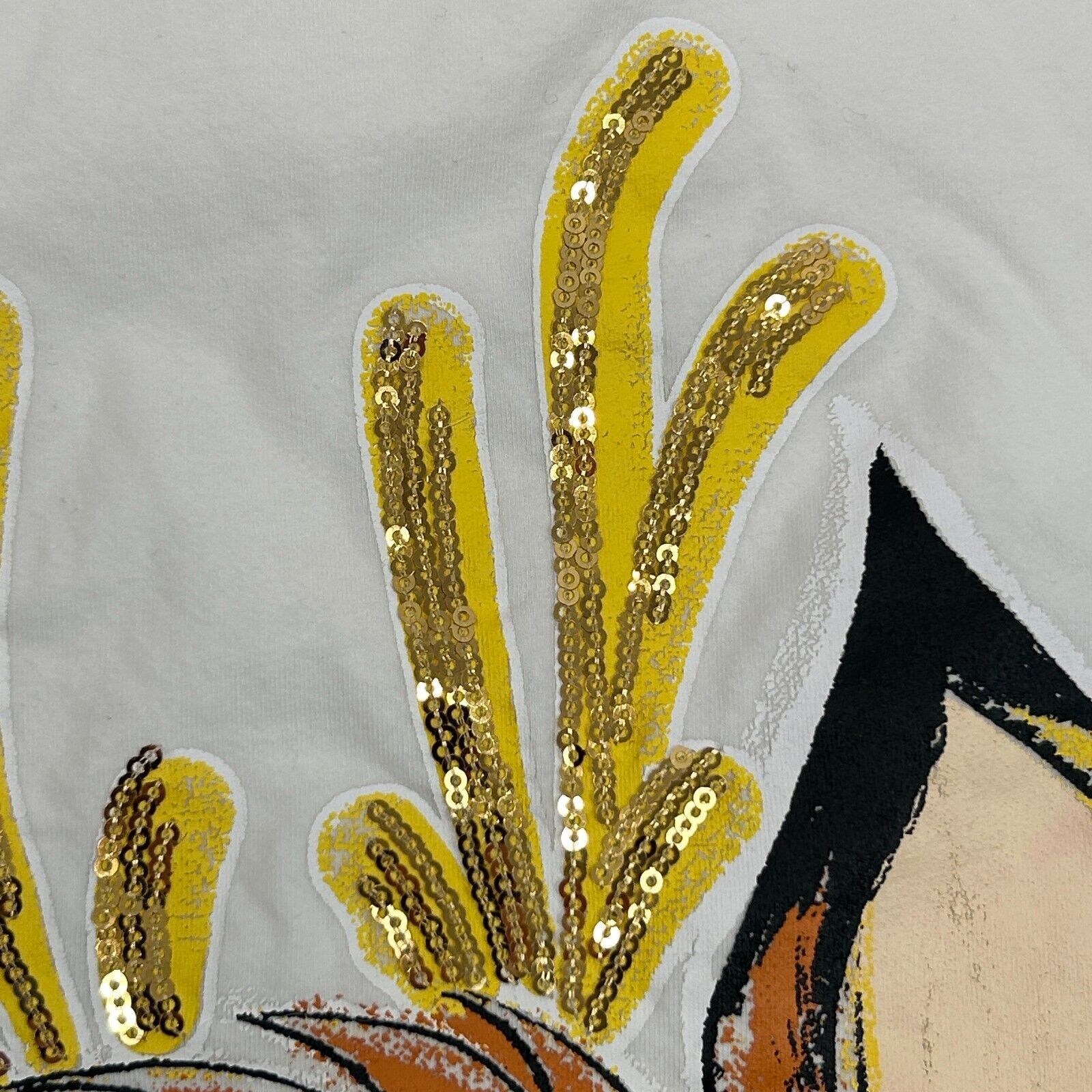 Sugar Bambi T Shirt Walt Disney Movie Sequins White Womens L Size L / US 10 / IT 46 - 7 Thumbnail