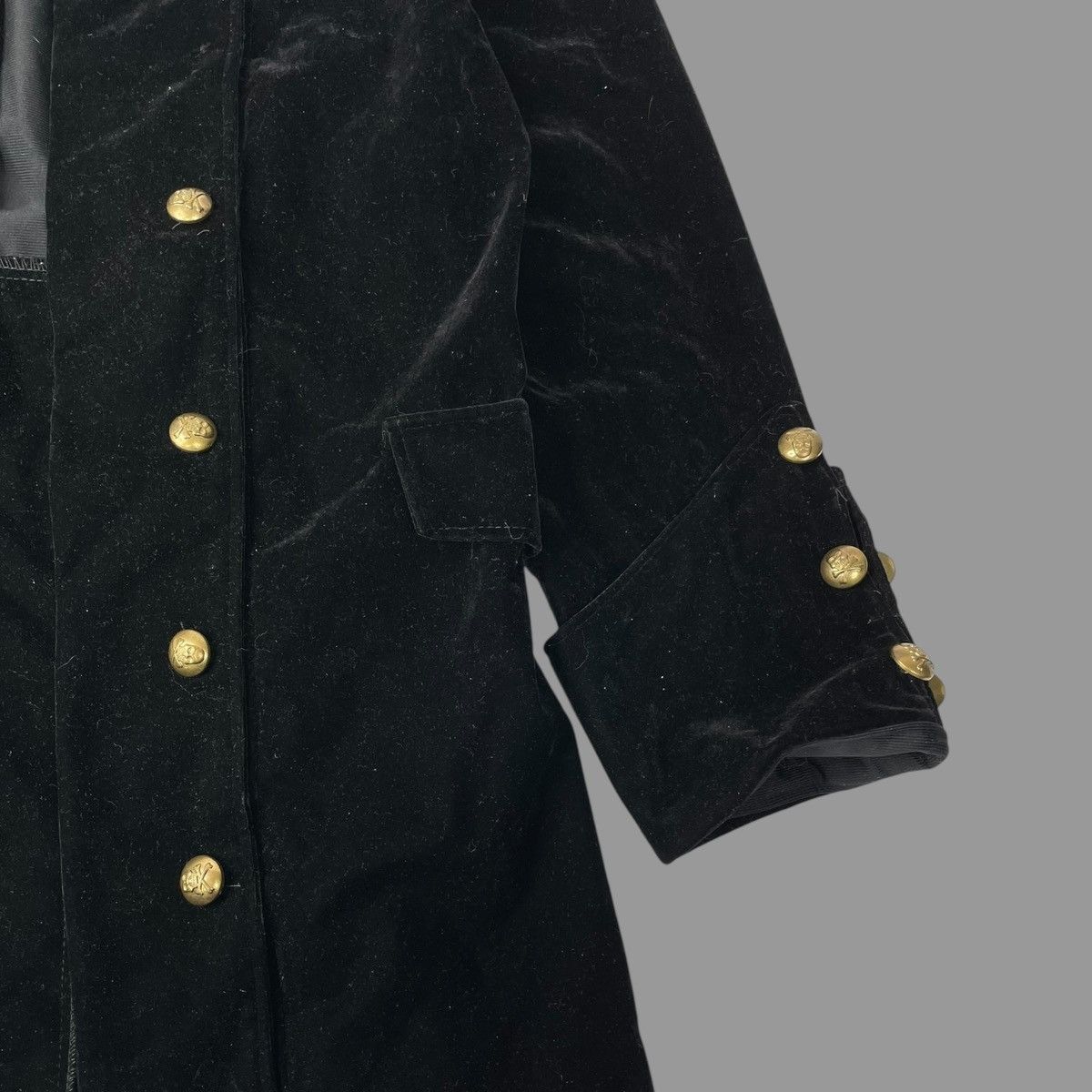 Vintage Vintage 1990s velour skull button blazer jacket Size 44R - 4 Thumbnail