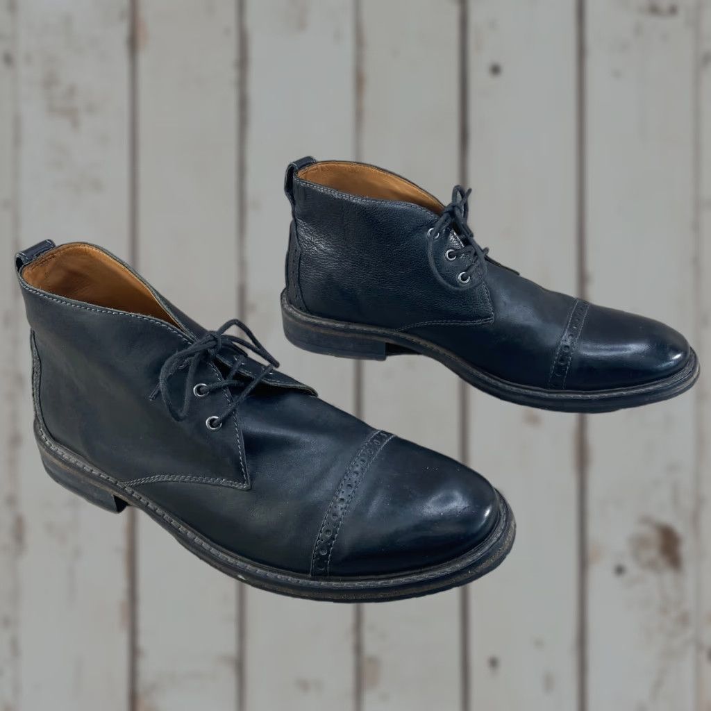Clarks Clarks Mens 13 M Black Leather Chukka Ankle Dress Casual Boot Cap Toe Lace Up Shirt (Category: Boot) Size ONE SIZE - 1 Thumbnail