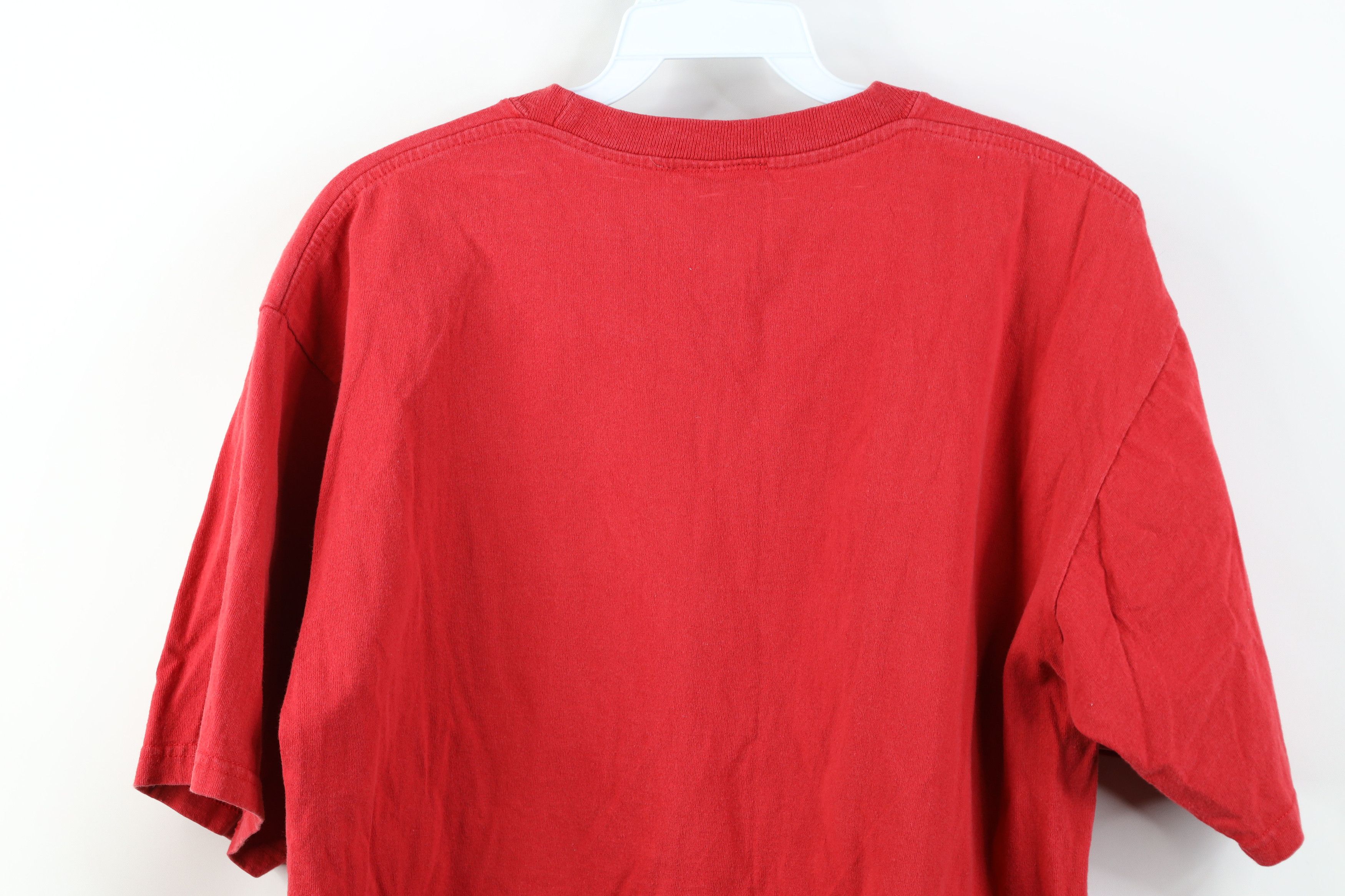 Vintage Vintage 90s Spell Script Ohio State University T-Shirt Red Size US L / EU 52-54 / 3 - 14 Thumbnail