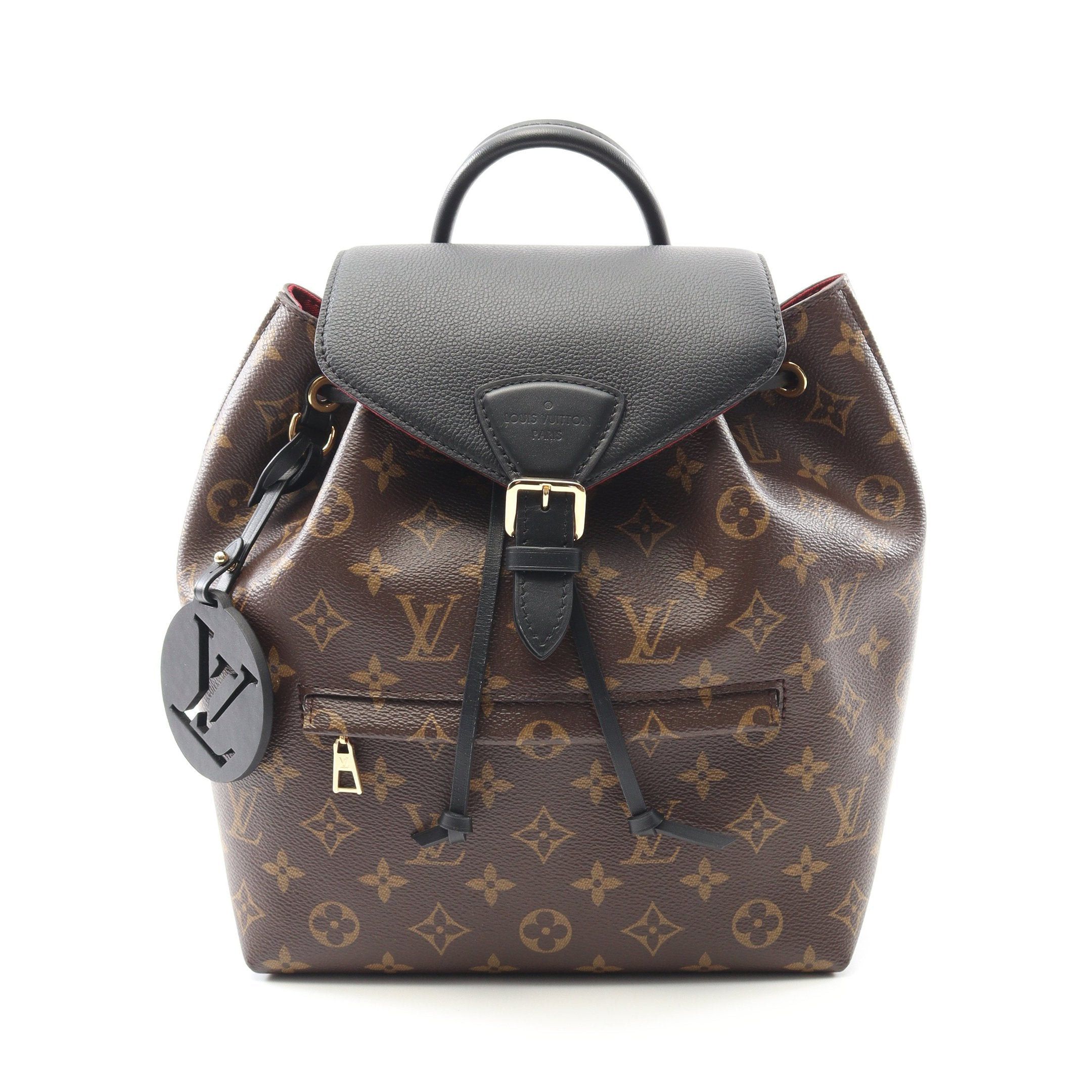 Louis Vuitton Louis Vuitton Montsouris Nm Pm Monogram Backpack Rucksack Leather Brown Black Size ONE SIZE - 1 Thumbnail