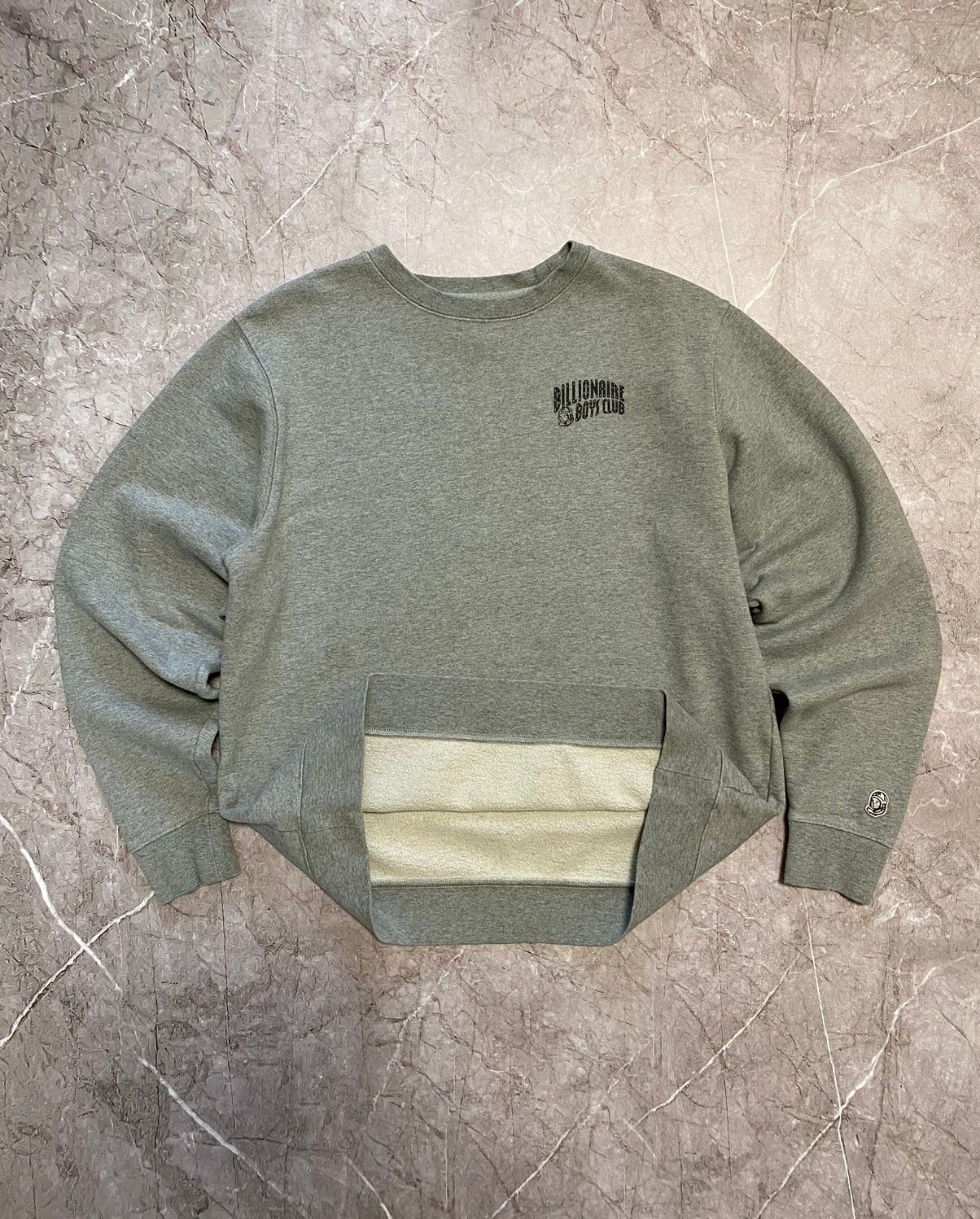 Pre-owned Billionaire Boys Club Graphic Logo Crew Sweatshirt In Grey