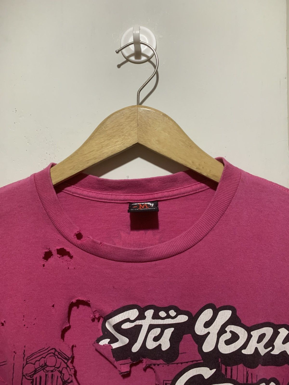 Stussy Vintage Stussy x Pound Stu York Crew Super Distressed Tee Size US M / EU 48-50 / 2 - 11 Thumbnail