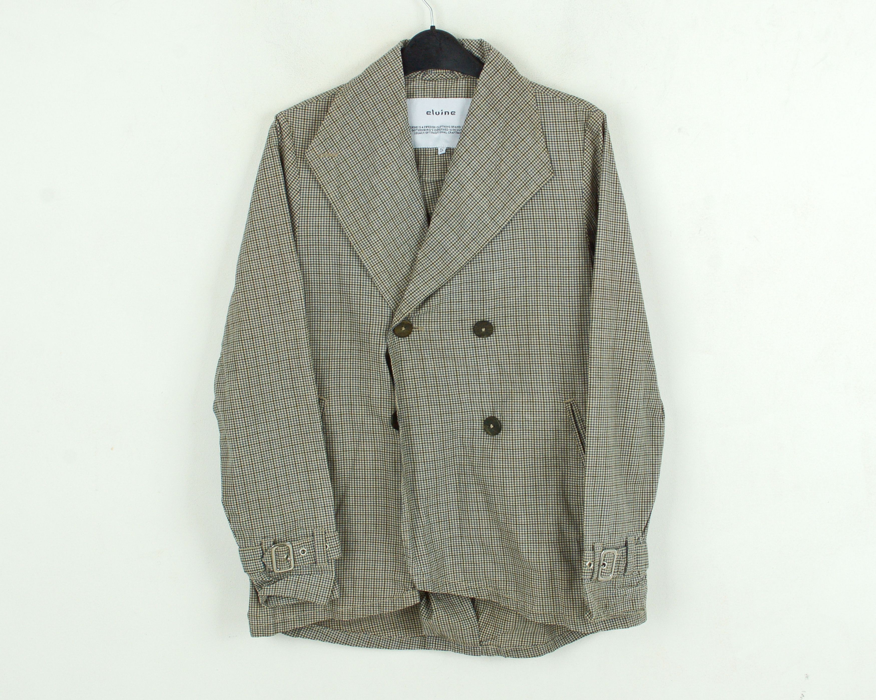 ELVINE Women S Tartan Blazer US 2 Jacket Plaid Coat Trench Mac Size S / US 4 / IT 40 - 1 Thumbnail