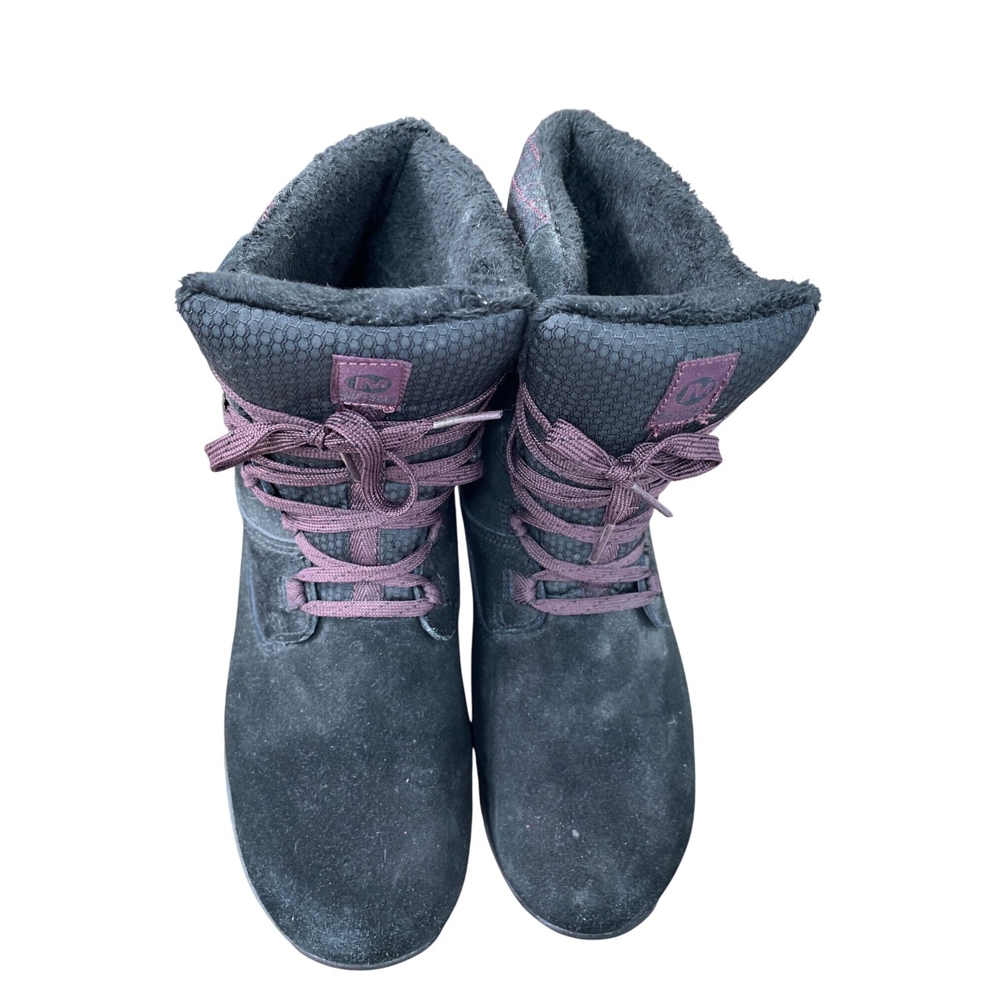 Merrell Merrell Black Womens Waterproof Insulated Suede Ankle Boots Size US 10 / IT 40 - 10 Thumbnail