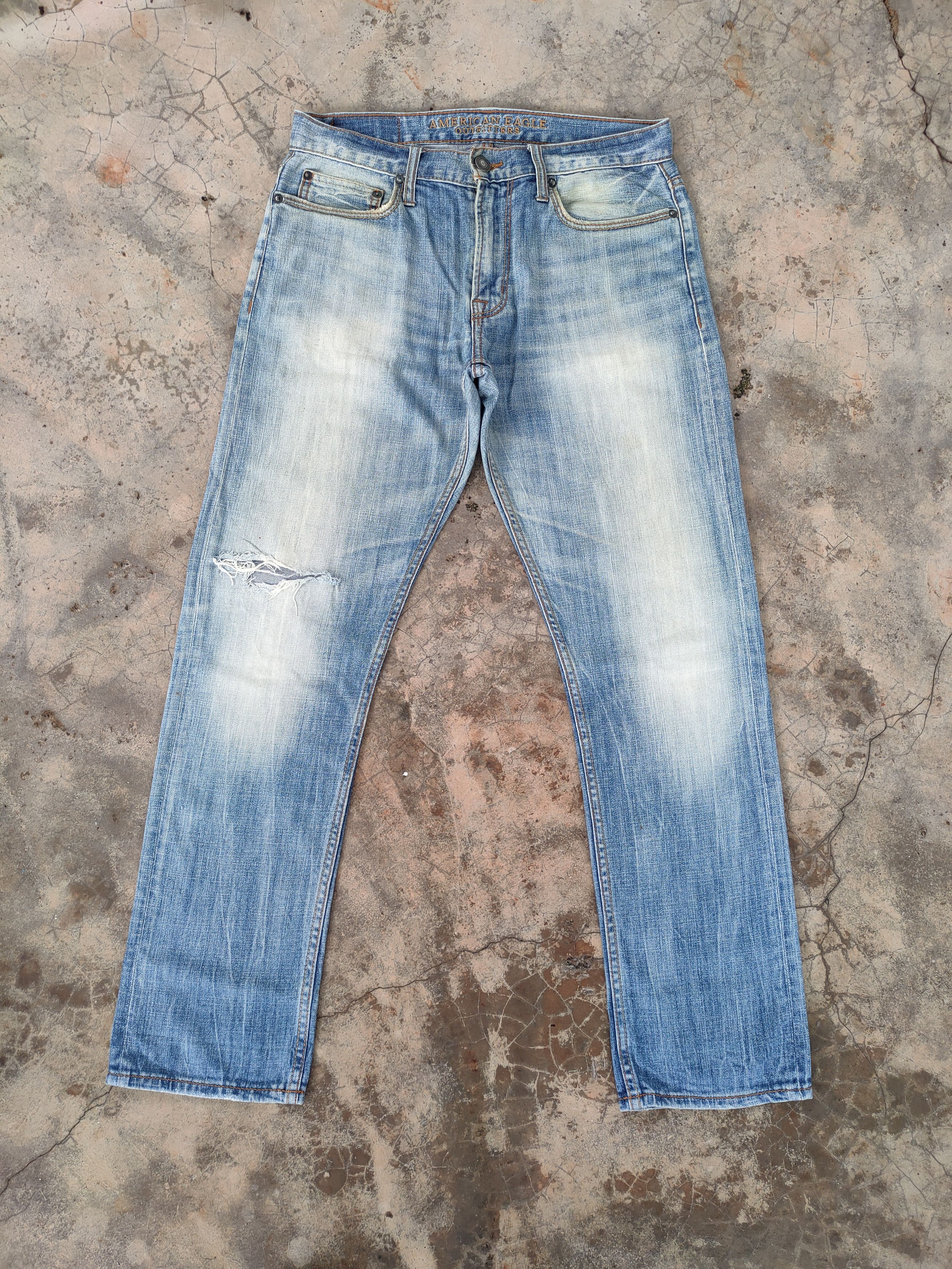 Japanese Brand × Vintage VINTAGE JAPANESE FADED DISTRESSED JEANS DENIM PANTS Size US 31 - 1 Thumbnail