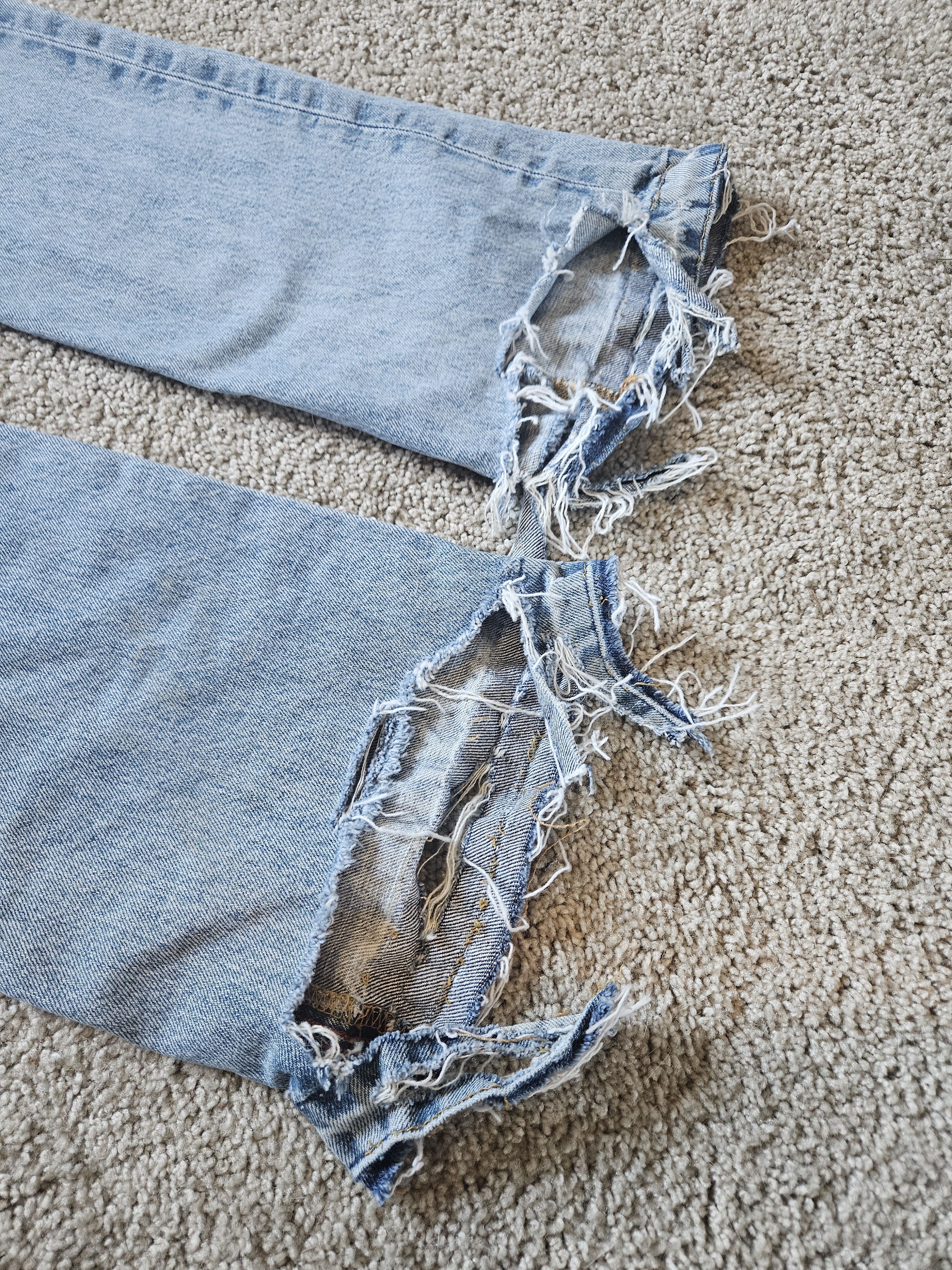 Lucky Brand Lucky Brand Vintage Distressed Thrashed Flared Denim Size US 28 / EU 44 - 7 Thumbnail