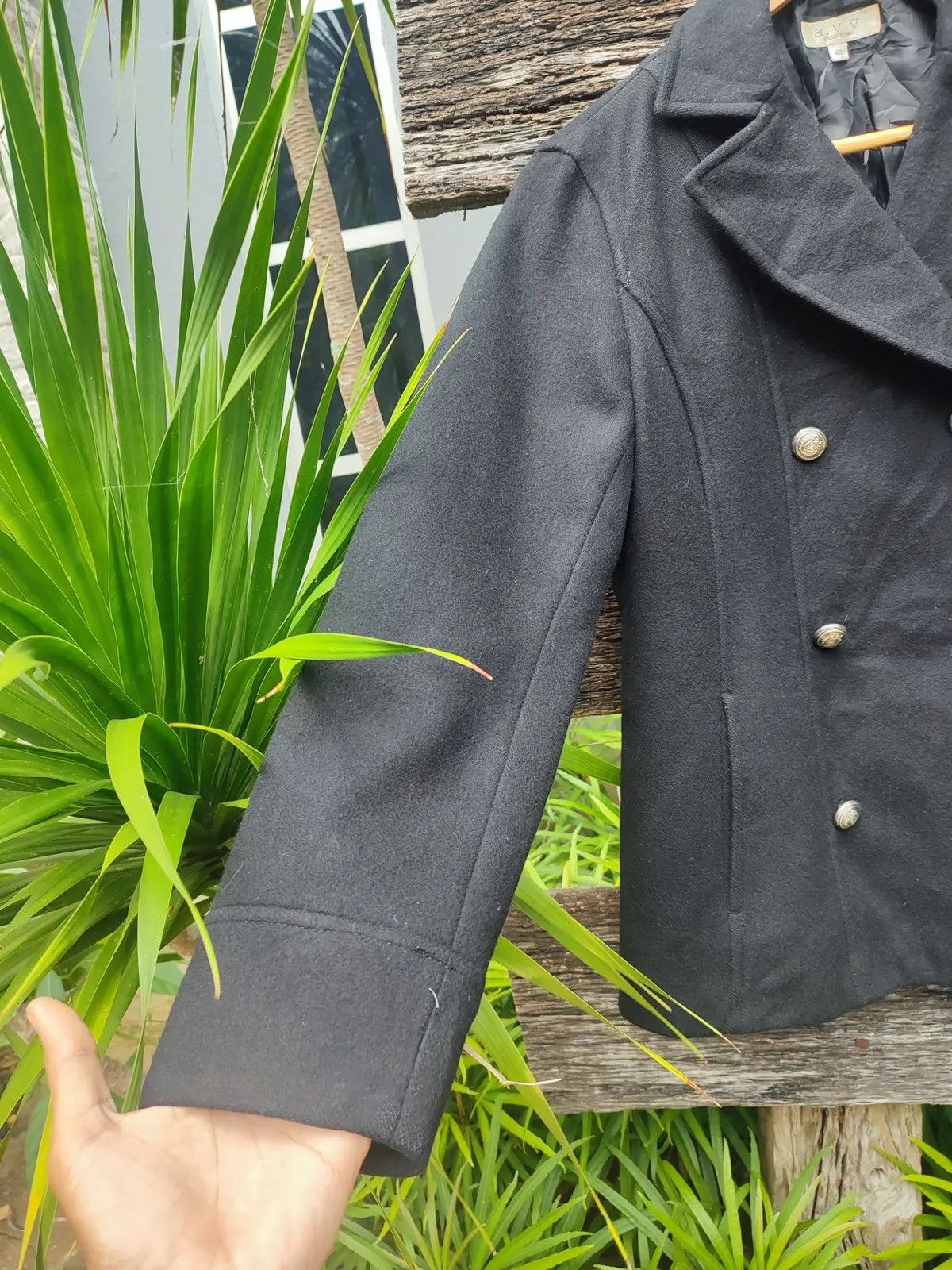 Michel Klein a.v.v Michel Klein Paris Wool Pea Coat (Vintage, Size 36R) Size M / US 6-8 / IT 42-44 - 4 Thumbnail