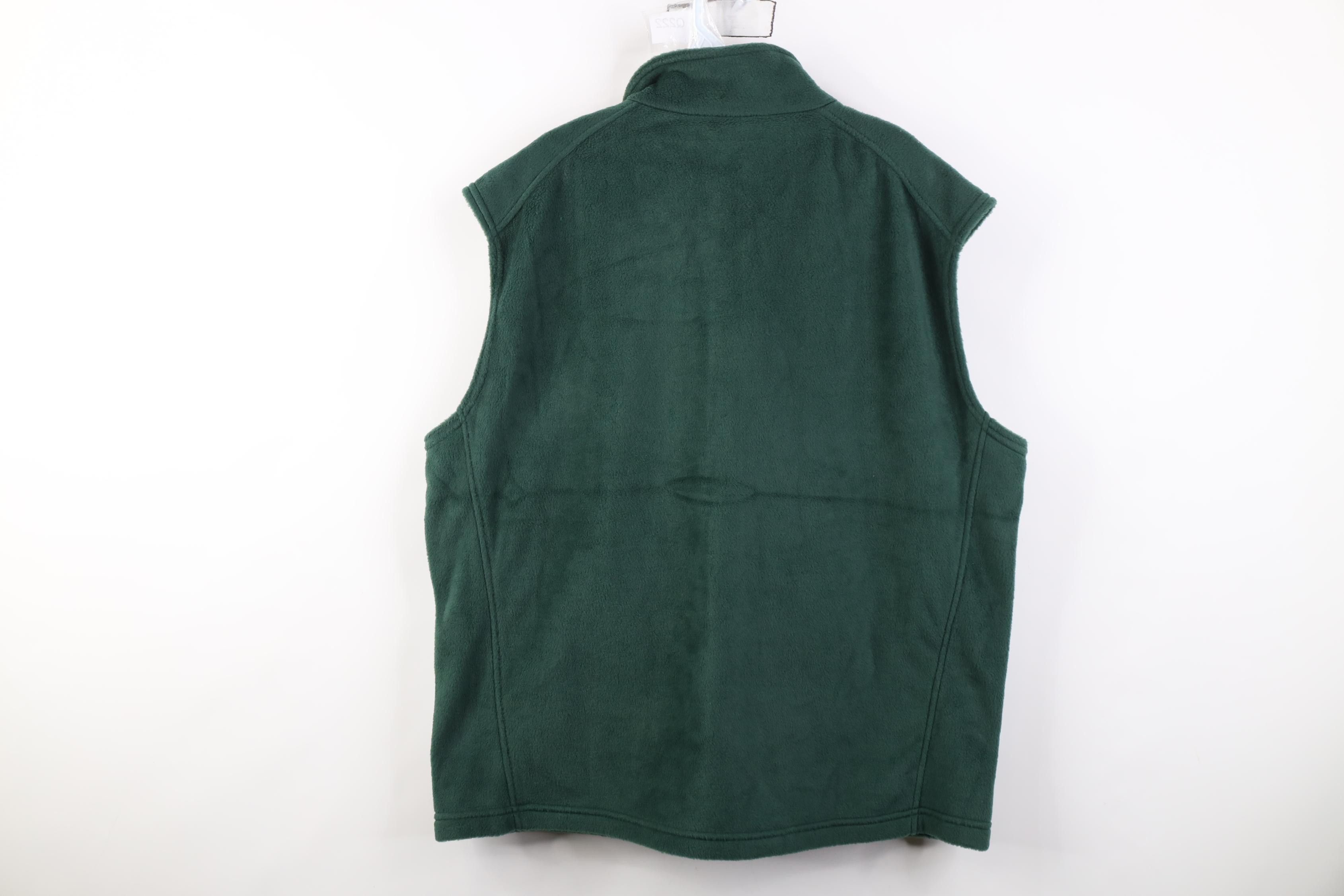 Columbia Deadstock Y2K Columbia Box Logo Fleece Vest Jacket Green Size US XL / EU 56 / 4 - 11 Thumbnail