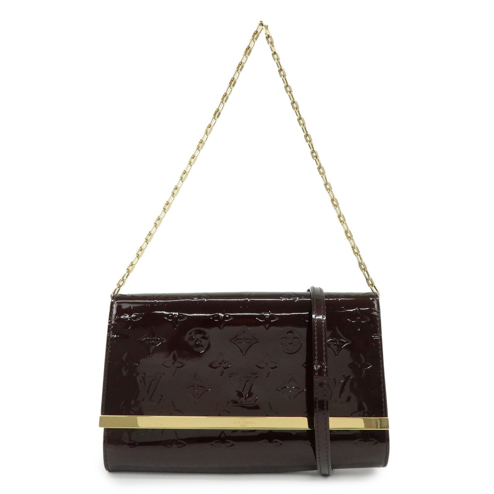 Louis Vuitton Louis Vuitton Monogram Vernis Ana Clutch Patent Burgundy Size ONE SIZE - 1 Thumbnail