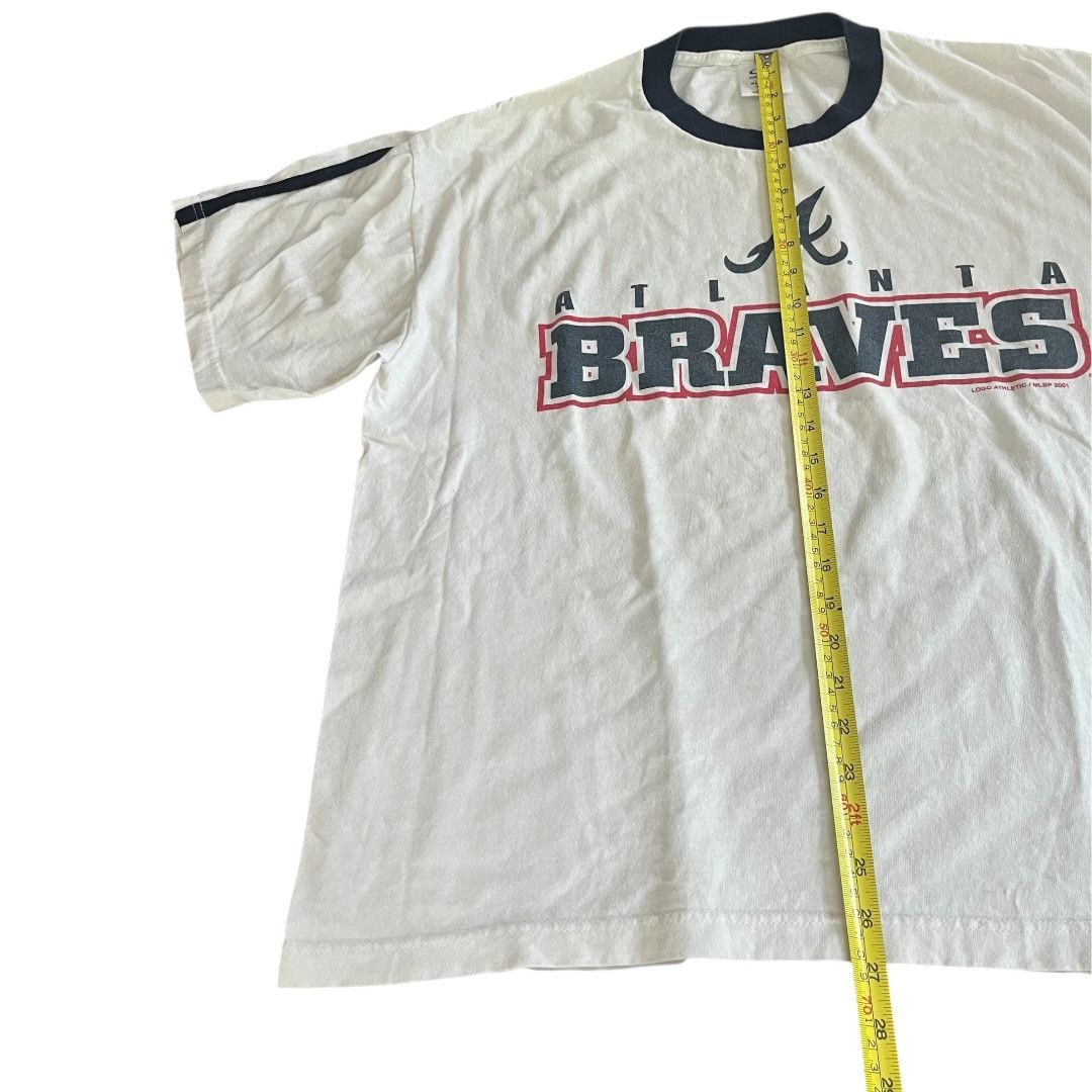 MLB × Vintage VINTAGE Atlanta Braves MLB Ringer T Shirt Size US XL / EU 56 / 4 - 4 Thumbnail