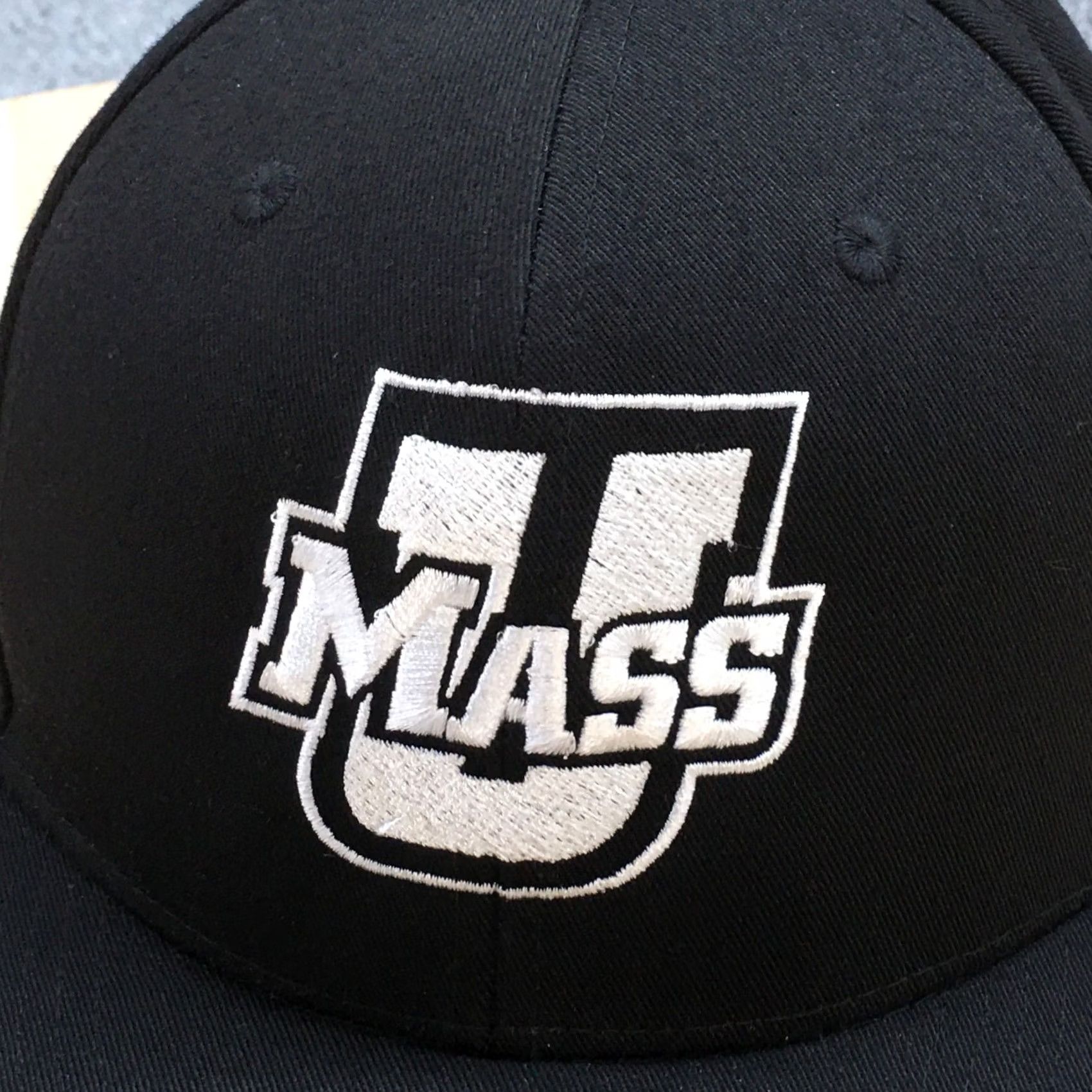 Adidas Adidas U Mass Baseball Hat Mens Black OS Adjustable Curved Brim Embroidered Logo Size ONE SIZE - 3 Thumbnail