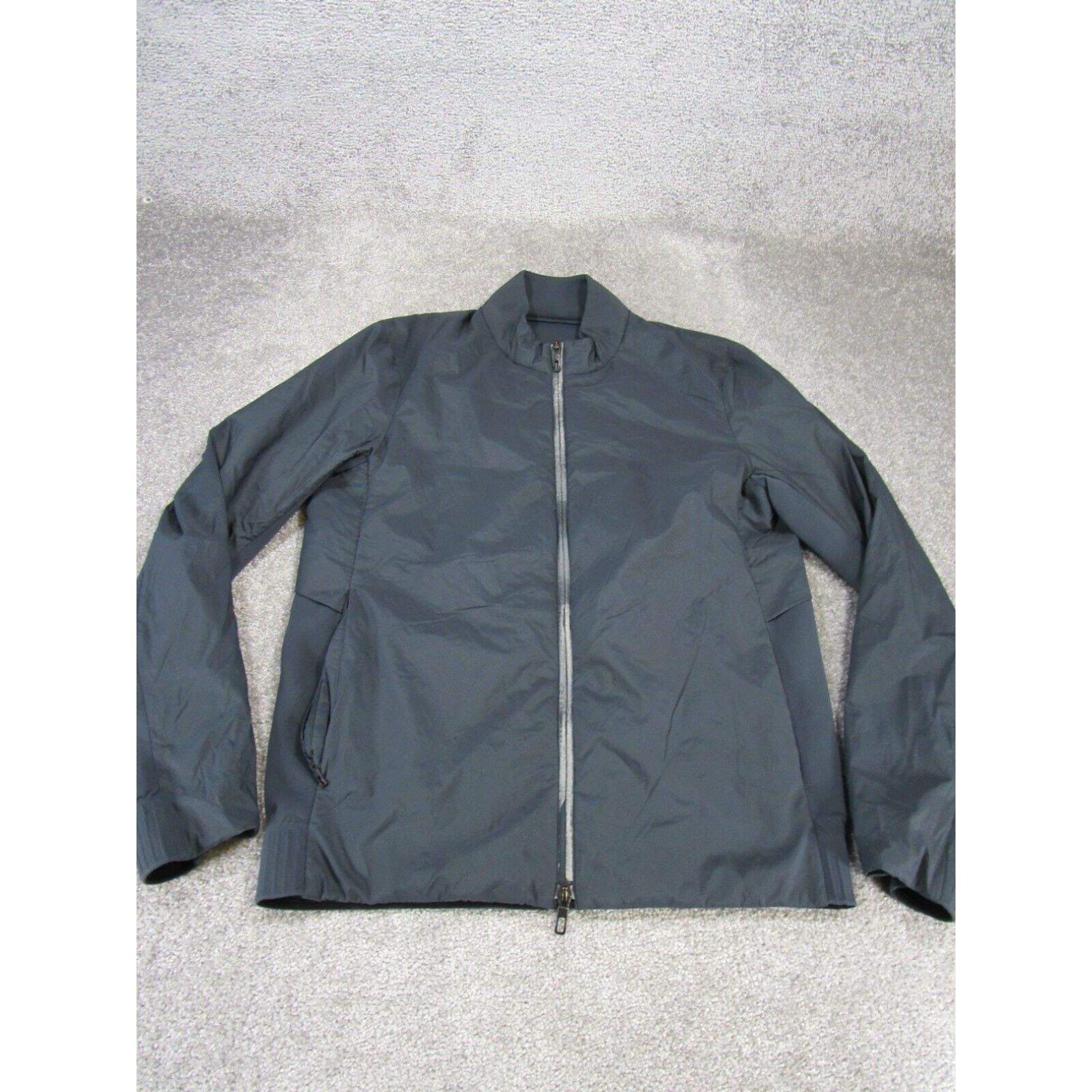 image of Lululemon Jacket Mens Medium Shell Stopper Bomber Navy Blue in White