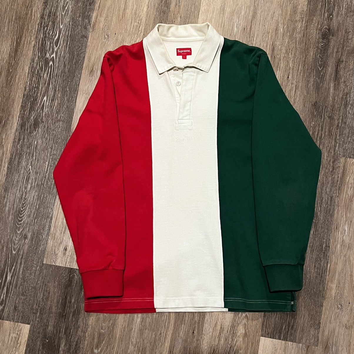 Supreme Supreme Split Box Logo Rugby Top Size US L / EU 52-54 / 3 - 4 Thumbnail
