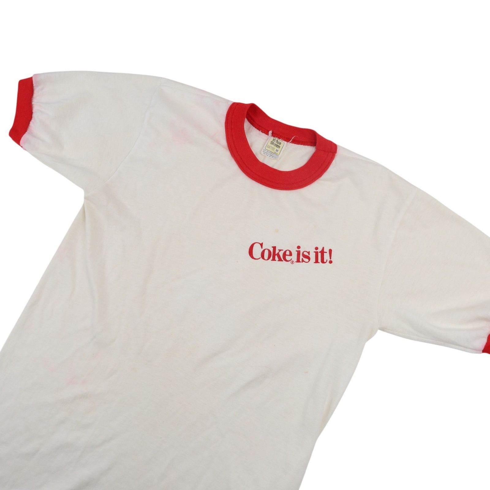 Coca Cola × Velva Sheen × Vintage True Vintage Velva Sheen "Coke is It!" Ringer T Shirt Size US M / EU 48-50 / 2 - 2 Thumbnail