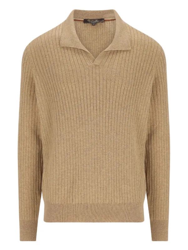 Loro Piana o1w1db10226 FAO3673 Lexington Polo Shirt in Beige Size US S / EU 44-46 / 1 - 1 Thumbnail