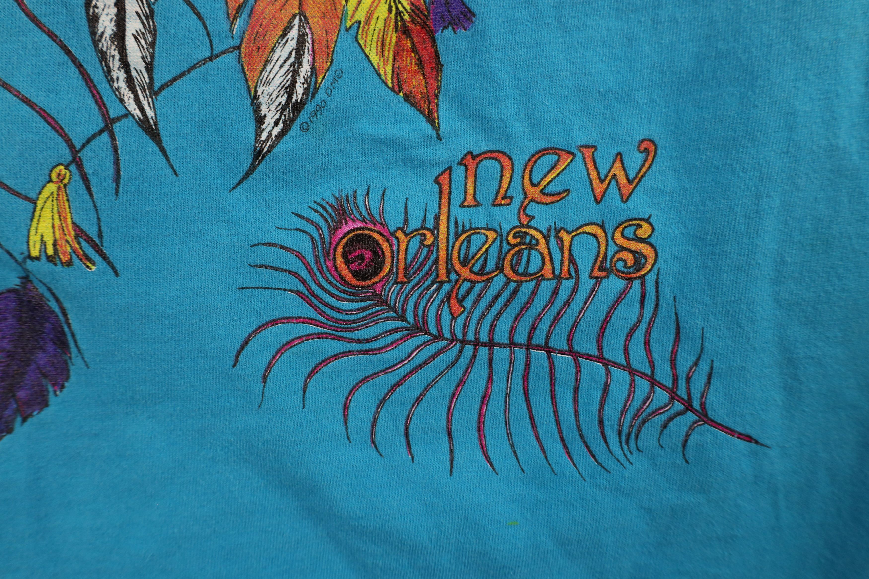 Vintage Vintage 90s Streetwear New Orleans Layered T-Shirt Blue USA Size XL / US 12-14 / IT 48-50 - 6 Thumbnail