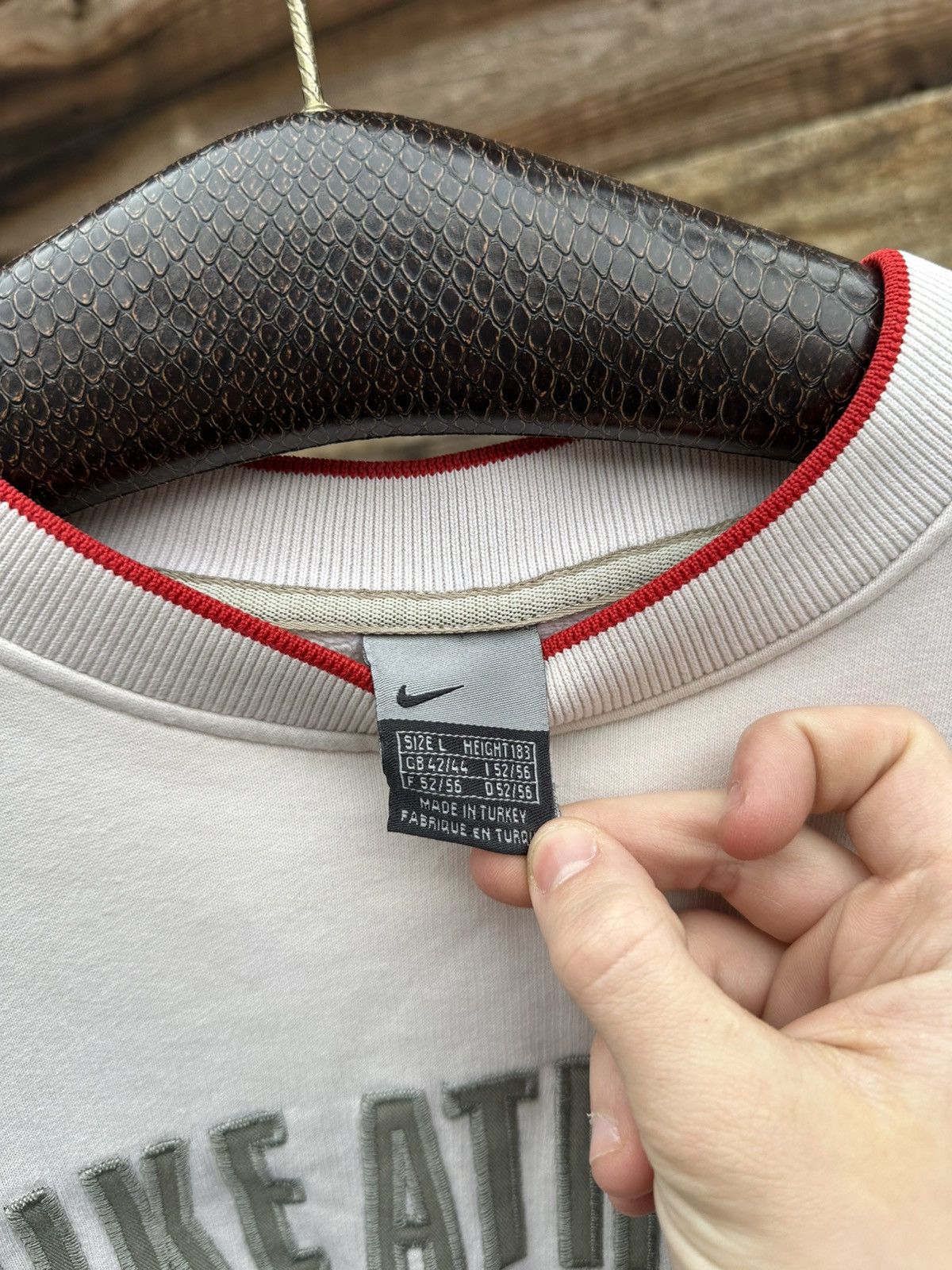 Nike × Vintage Vintage Nike Athletic Spell Out Sweatshirt USA Size US L / EU 52-54 / 3 - 4 Thumbnail