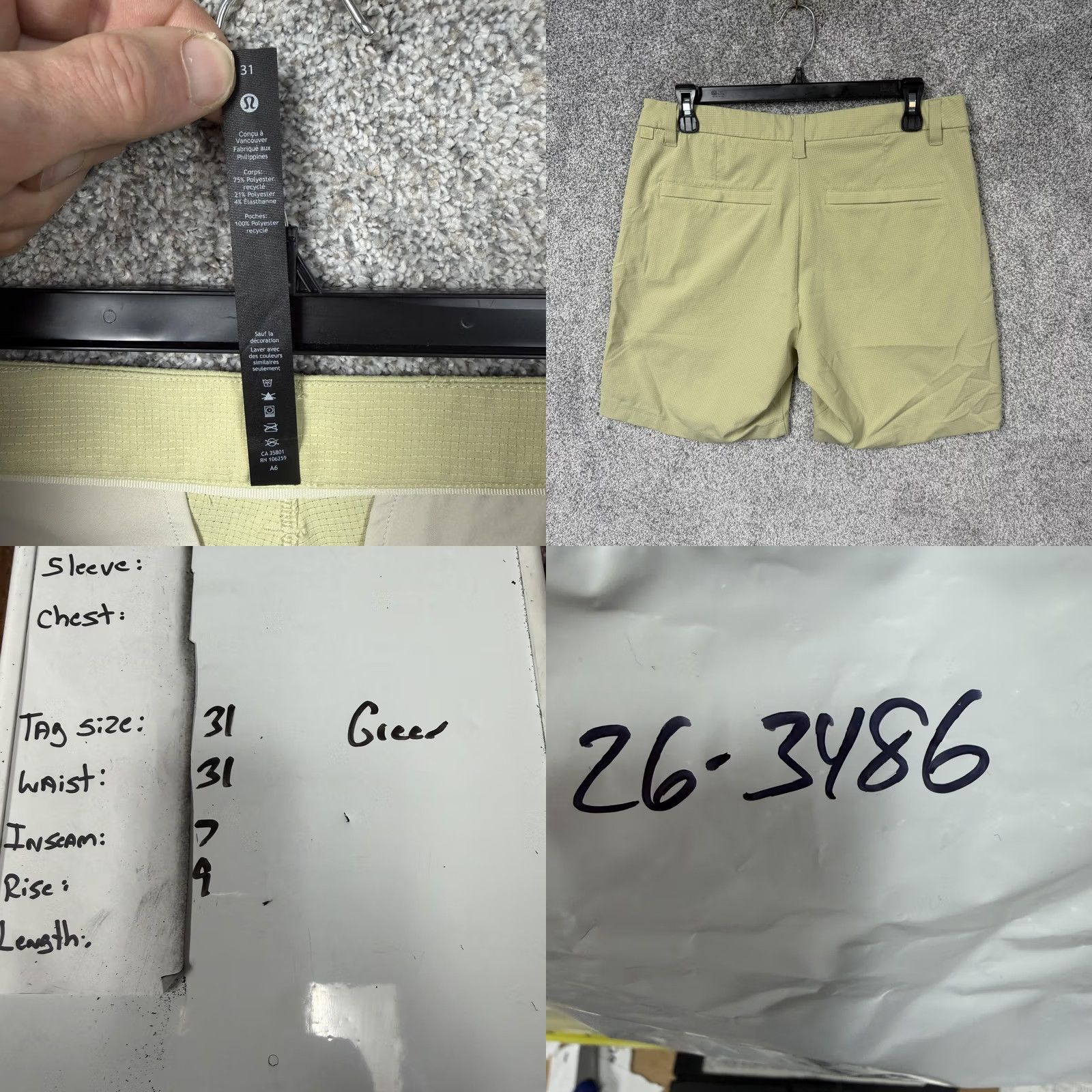 Lululemon Lululemon Shorts Mens 31 Green Athletic 7 Inseam Zip Pocket Lightweight Quick Dry Golf Casual Shirt/Shorts Size US 31 - 9 Thumbnail