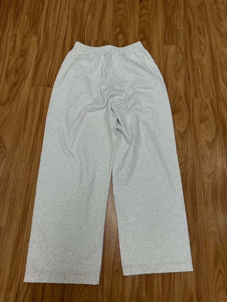 Balenciaga SS23 White Crystal Casual Pants