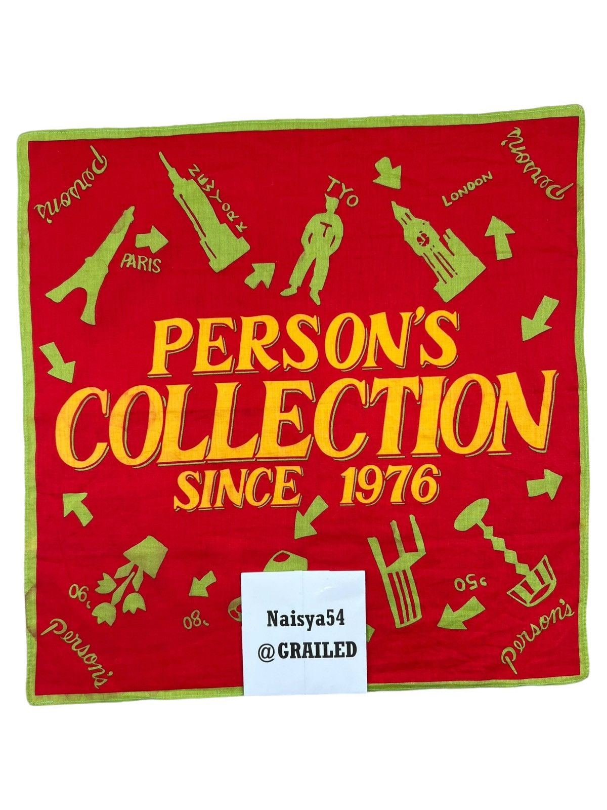 PERSON'S Person’s Handkerchief Neckerchief Bandana Pocketsquare Size ONE SIZE - 7 Thumbnail