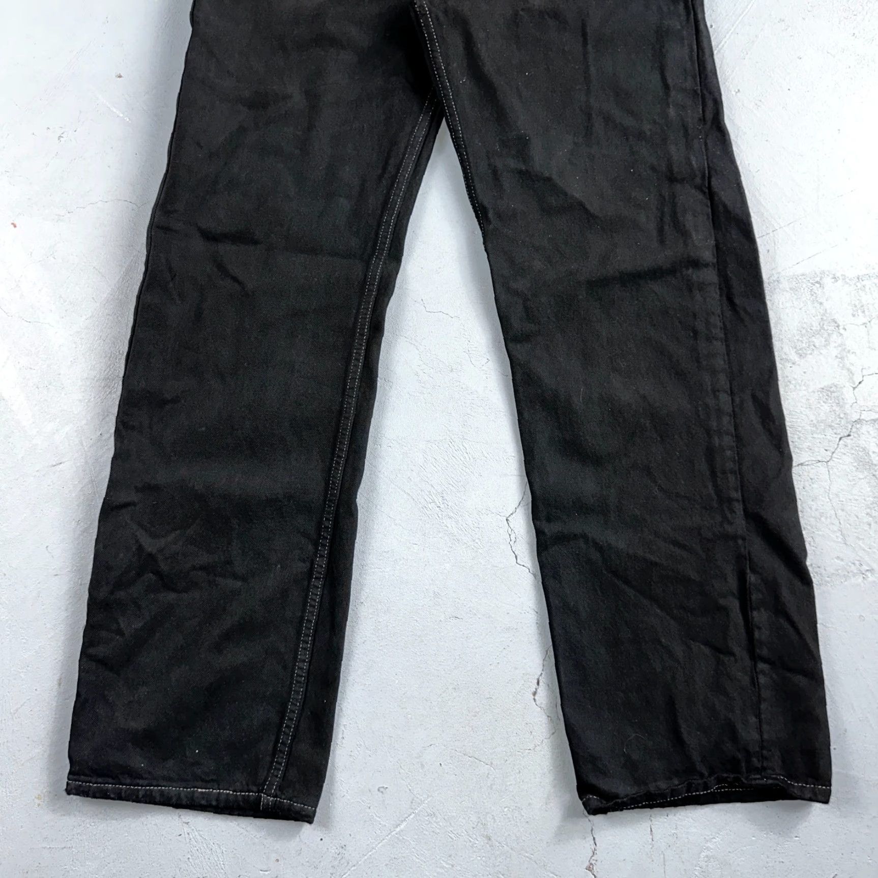 Levi's VINTAGE Levi's 501 Jeans 90s Straight Leg Black Overdye 36x30 501 Series Mens Denim Cotton Classic Regular Button 5-Pocket Size US 36 / EU 52 - 3 Thumbnail