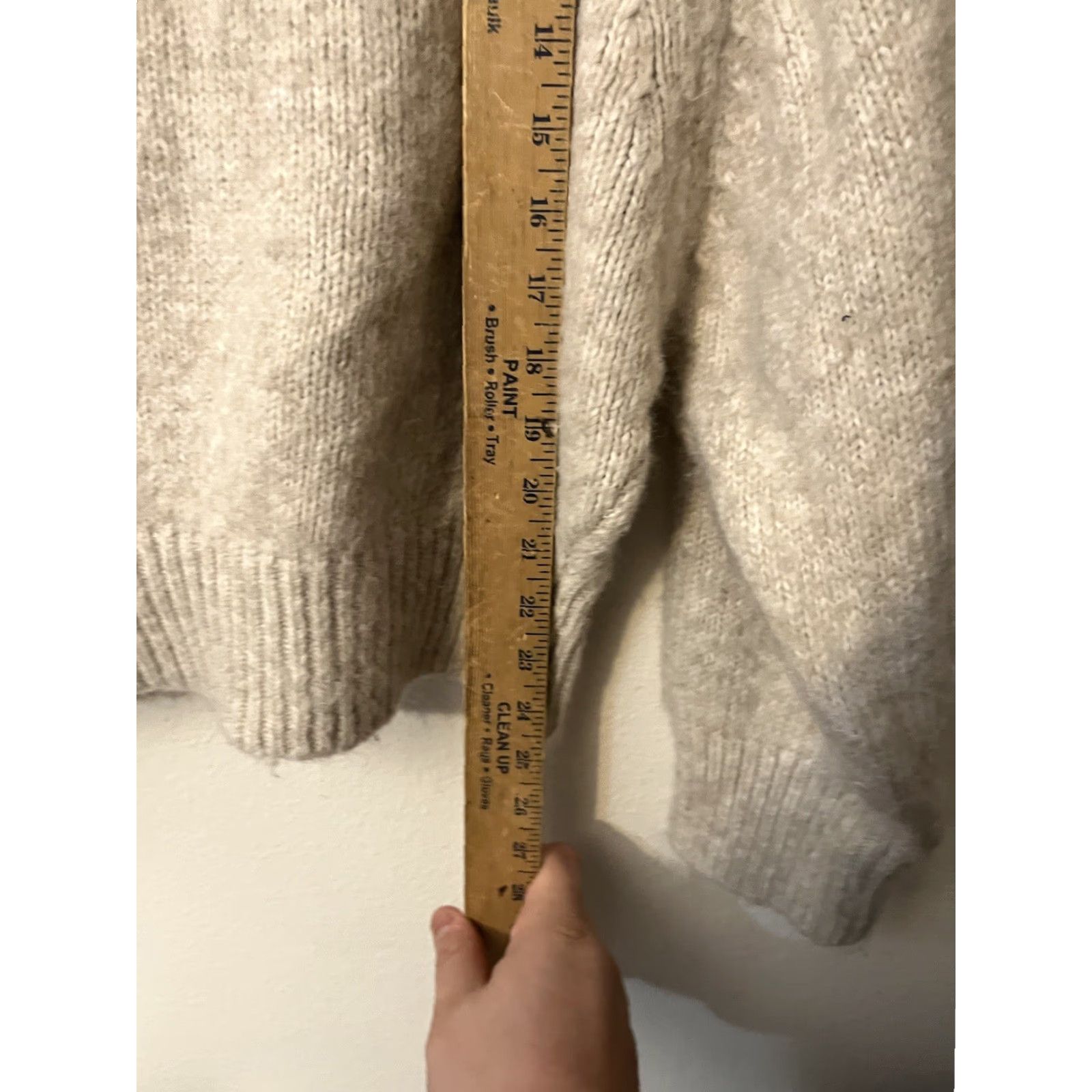 Vintage Decker Cowl Neck Sweater Wool Acrylic Cotton Polyester Knit Raglan Sleeve Gray M Womens pullover Size M / US 6-8 / IT 42-44 - 5 Thumbnail