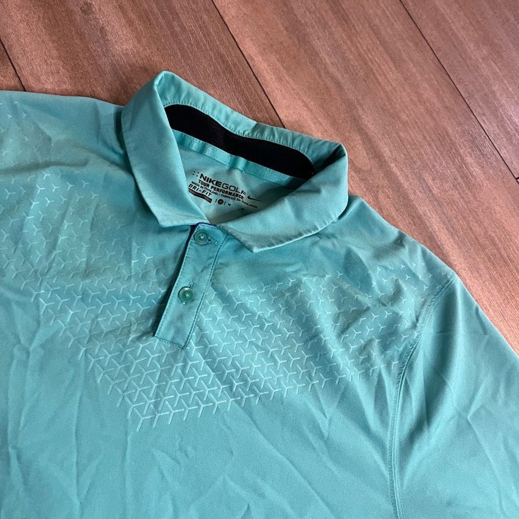 Nike Nike Golf Blue Athletic Casual Polo Men Medium Bin J-34 Size US M / EU 48-50 / 2 - 2 Thumbnail