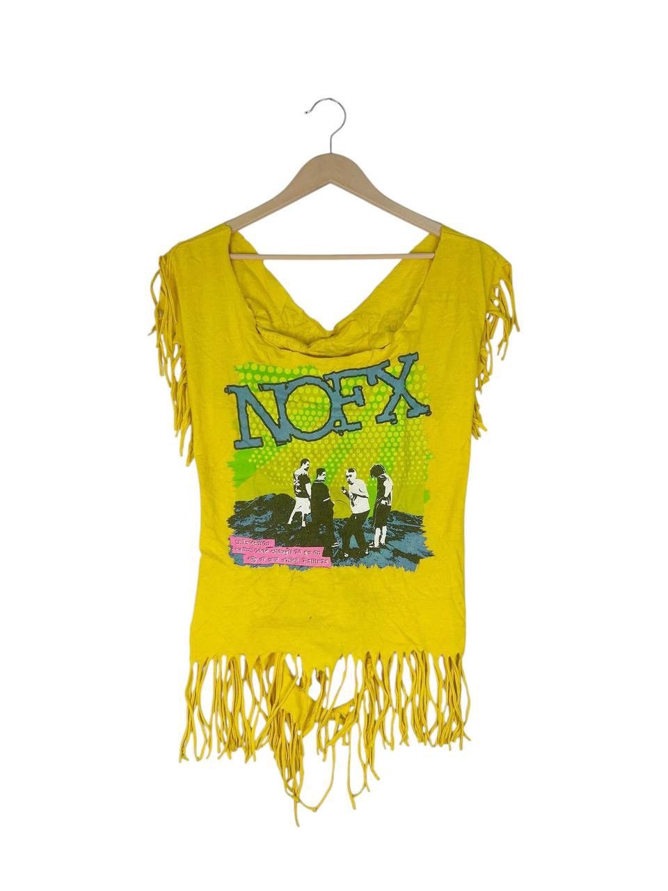 Band Tees Vintage 90s NOFX crop Tees / Punk Rock Band Size L / US 10 / IT 46 - 1 Thumbnail