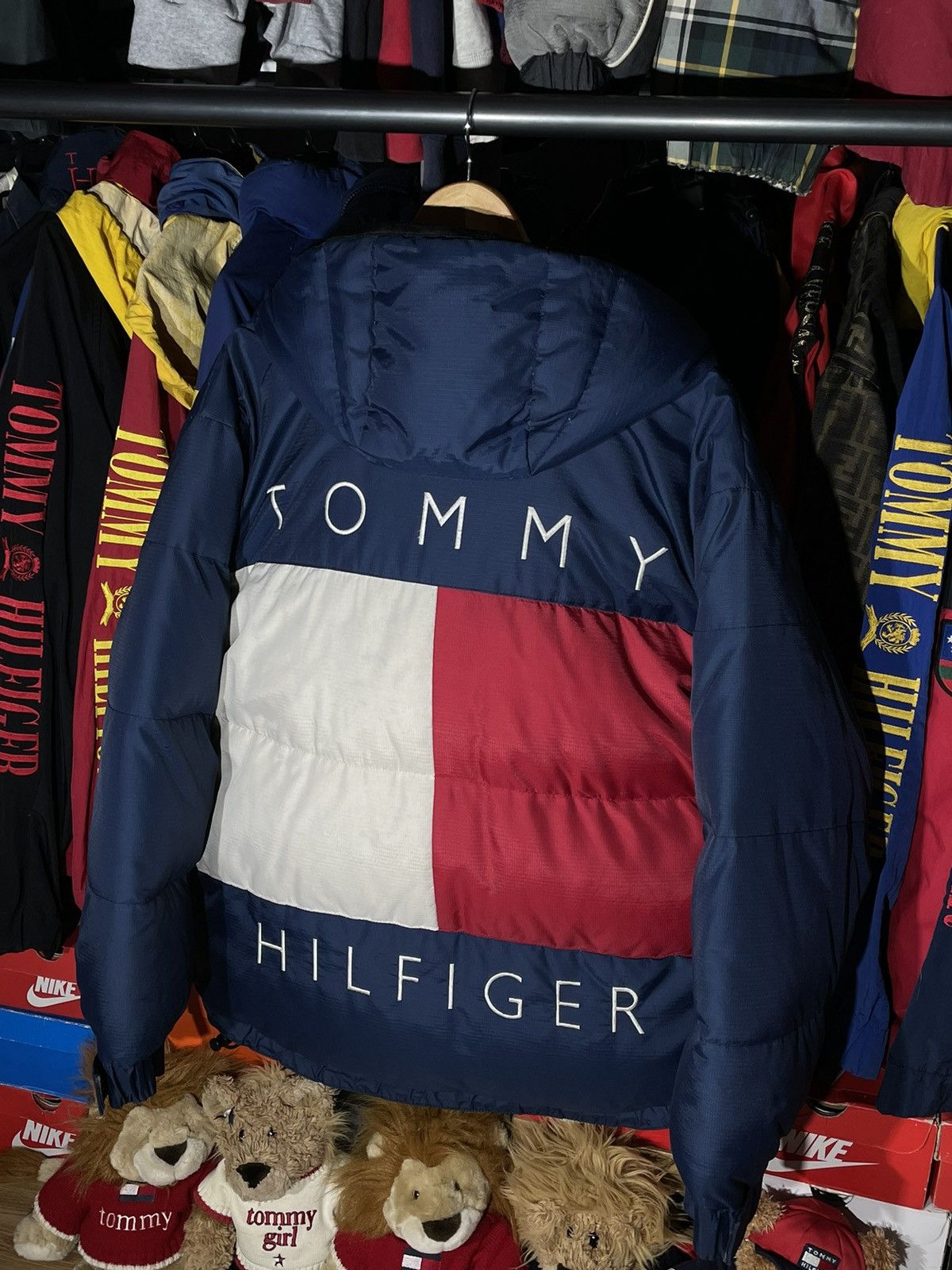 Tommy Hilfiger × Vintage Puffer Tommy Hilfiger Big Logo Flag Vintage 90’s Collection Size US L / EU 52-54 / 3 - 3 Thumbnail