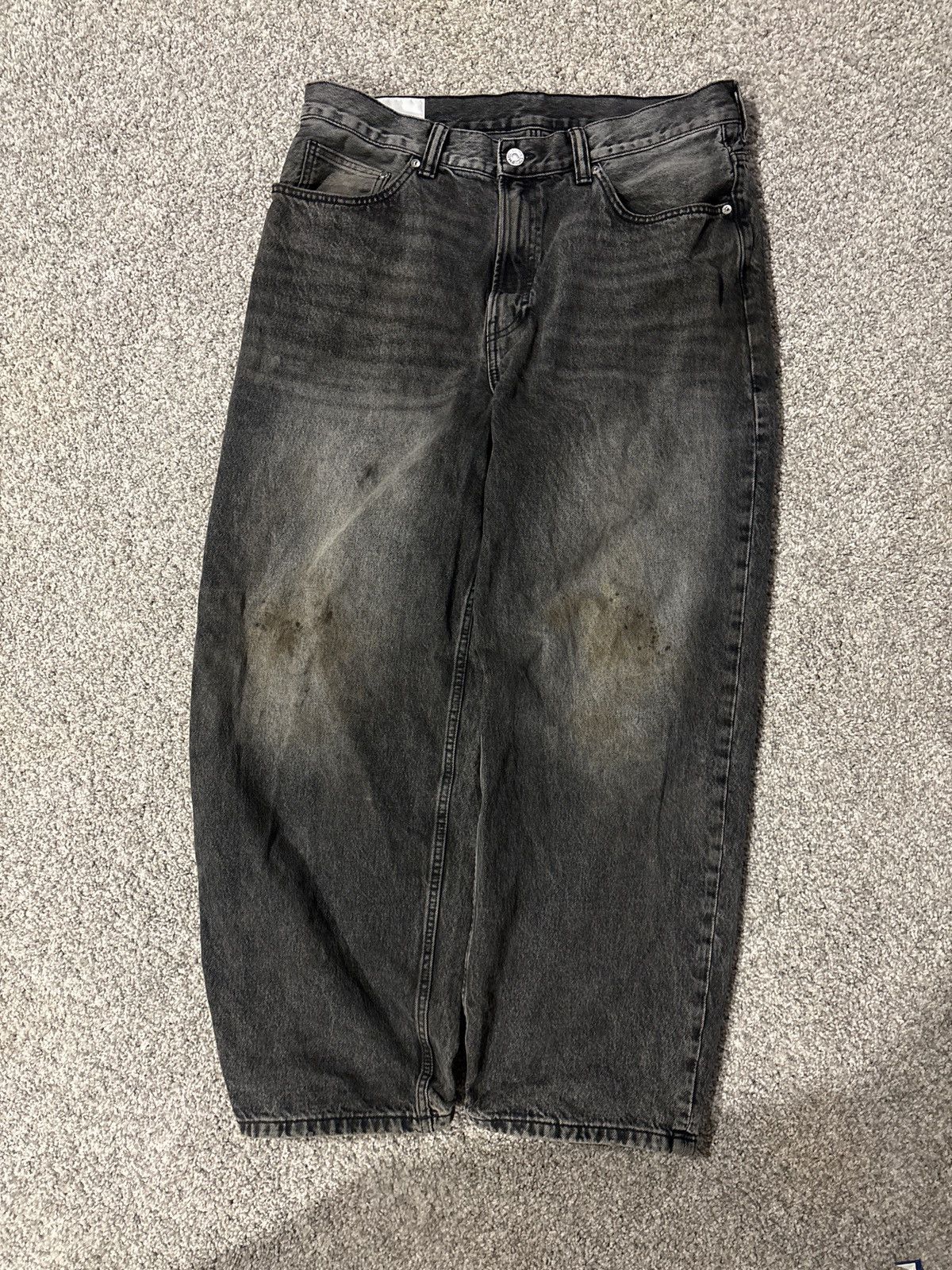 H&M Black Baggy Jeans Size US 36 / EU 52 - 1 Thumbnail