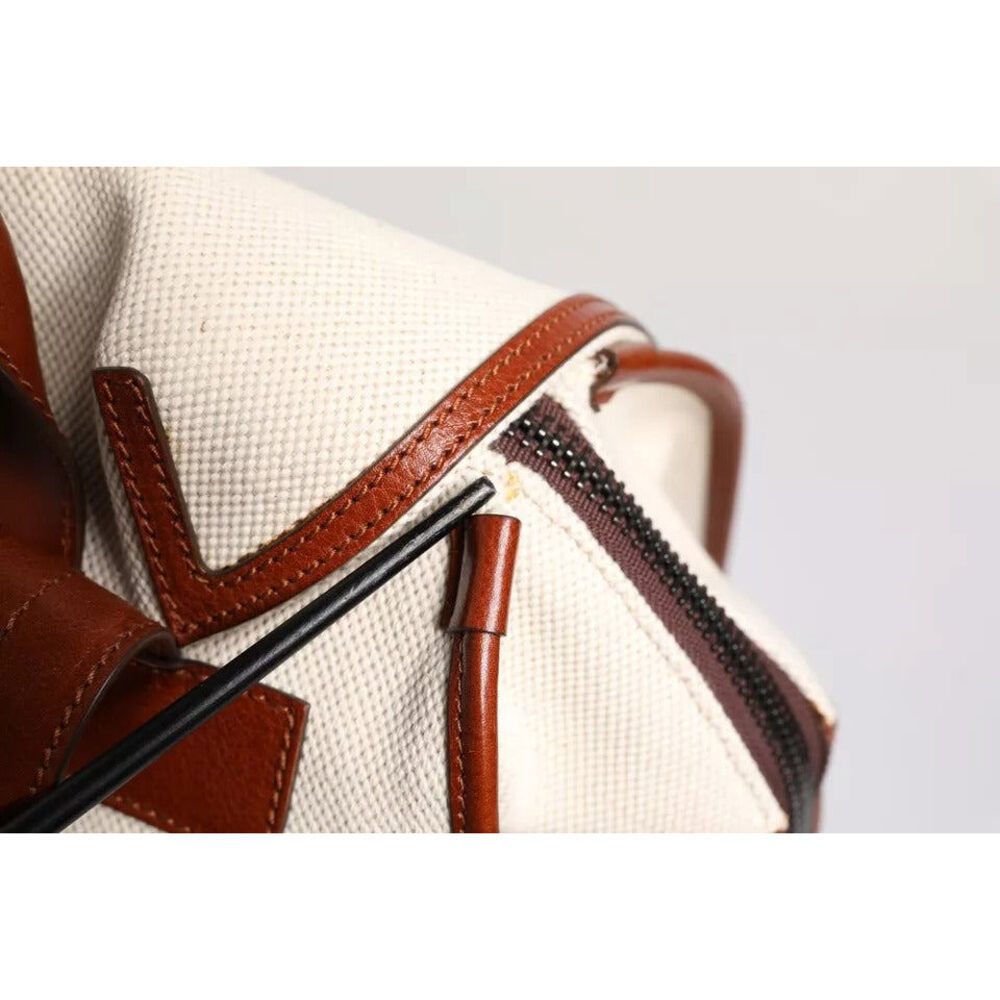 Dolce & Gabbana Dolce & Gabbana Beige Brown Canvas Leather EDGE Travel Men B Size ONE SIZE - 8 Thumbnail