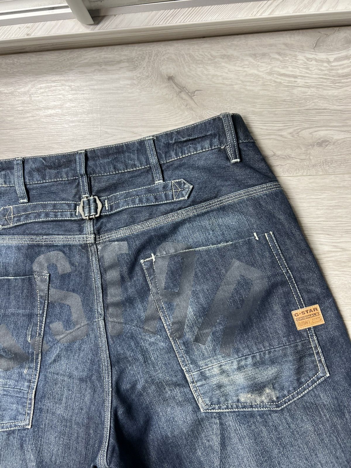 G-Star Vintage G-Star RAW Big Logo Jean Denim Shorts Size US 38 / EU 54 - 3 Thumbnail