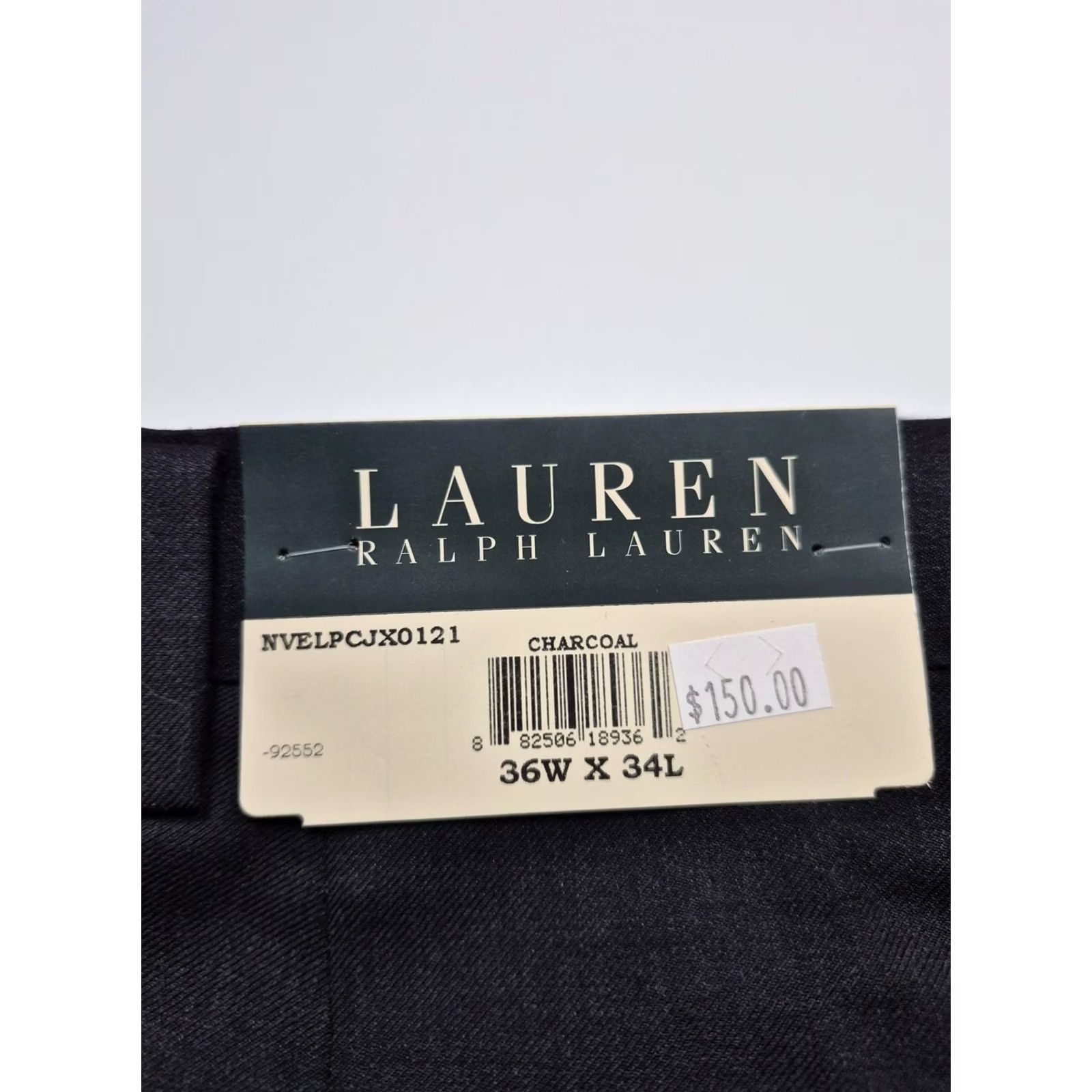 Ralph Lauren VINTAGE Lauren Ralph Lauren Dress Pants Mens 36x34 Gray Wool Flat Front NWT Charcoal Gray Sls Pockets 100% Wool Straight Leg Mens Size US 36 / EU 52 - 4 Thumbnail