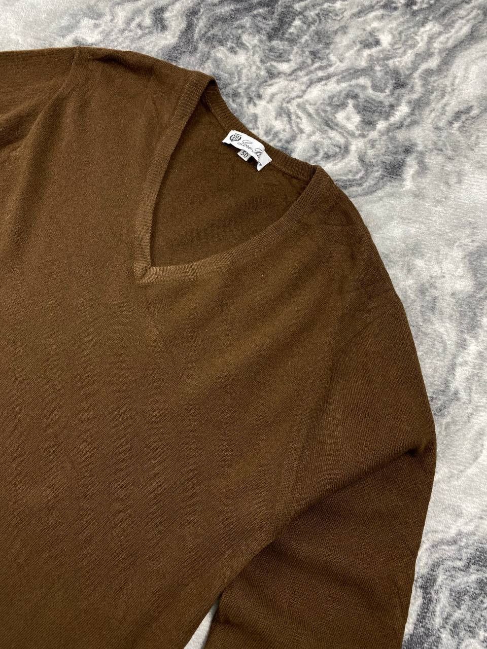 Loro Piana Loro Piana Knit V Neck Wool Lana Sweater Men Size 50 Brown Size US M / EU 48-50 / 2 - 8 Thumbnail