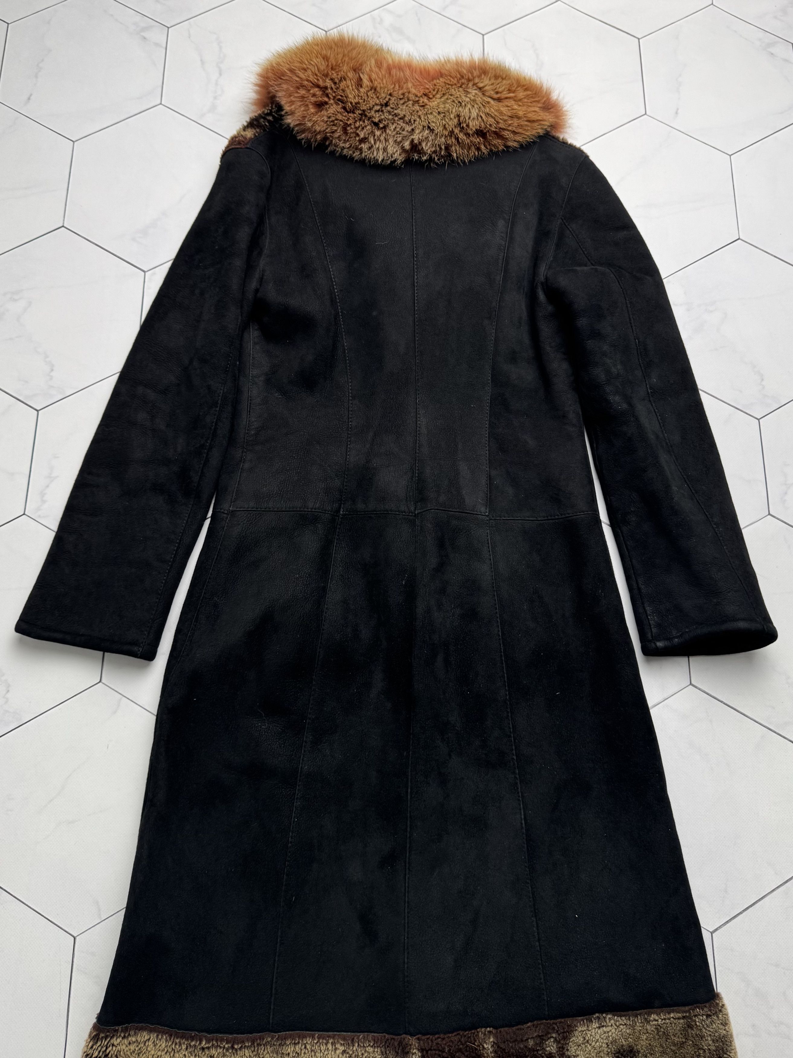 Vintage Vintage Real Sheepskin Coat With Real Fur Neck (B505)E2D15 Size XS / US 0-2 / IT 36-38 - 9 Thumbnail