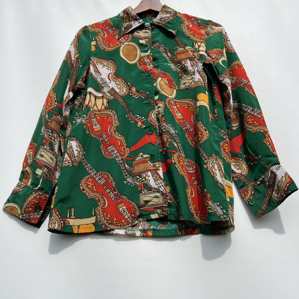 Kansai Yamamoto Kansai Yamamoto Silk All Over Print Silk Blouse XS S Size S / US 4 / IT 40 - 7 Thumbnail
