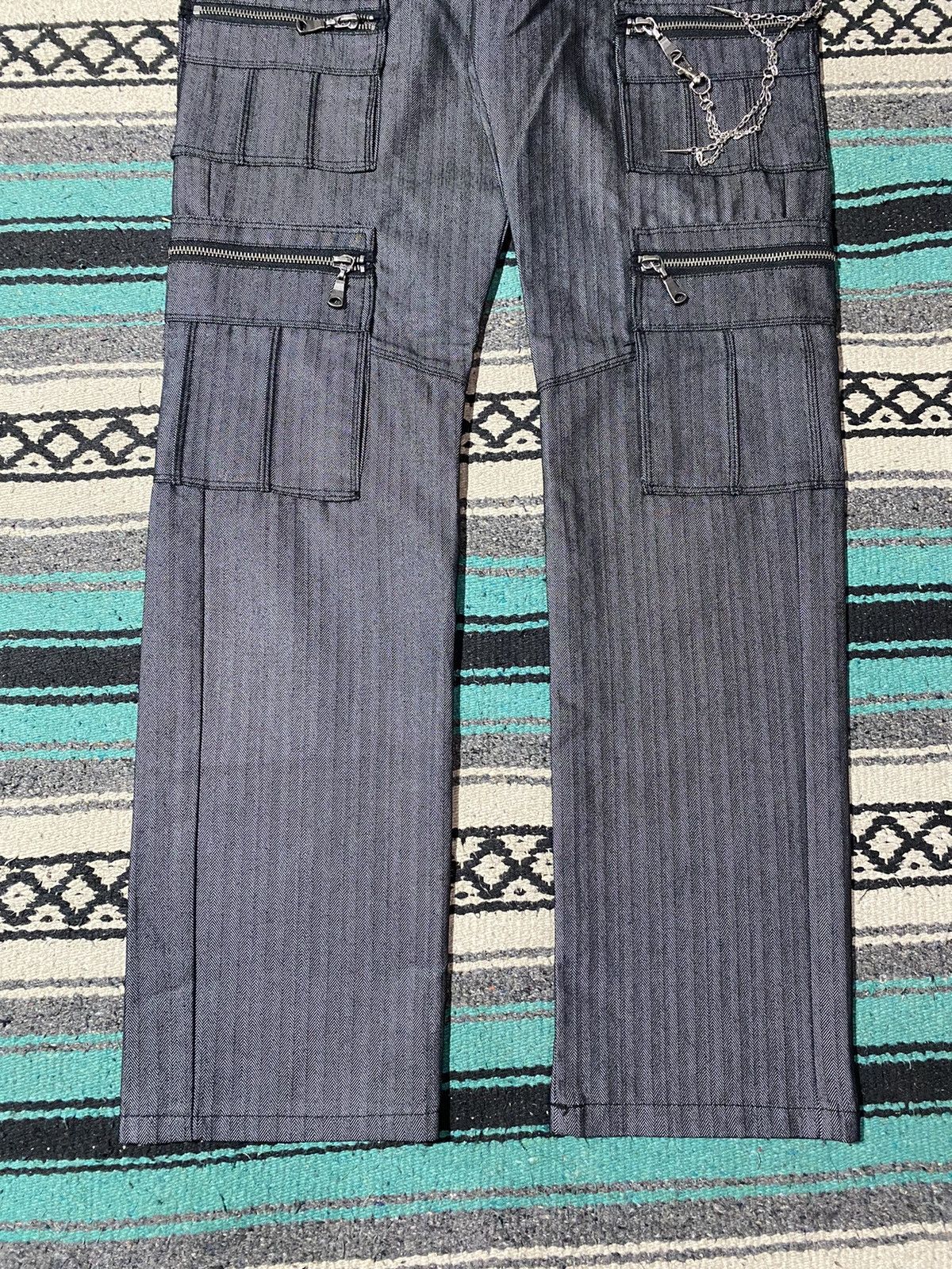 Number (N)ine 2000s SemanticDesign - Waxed Multi Cargo Pants Size US 31 - 4 Thumbnail