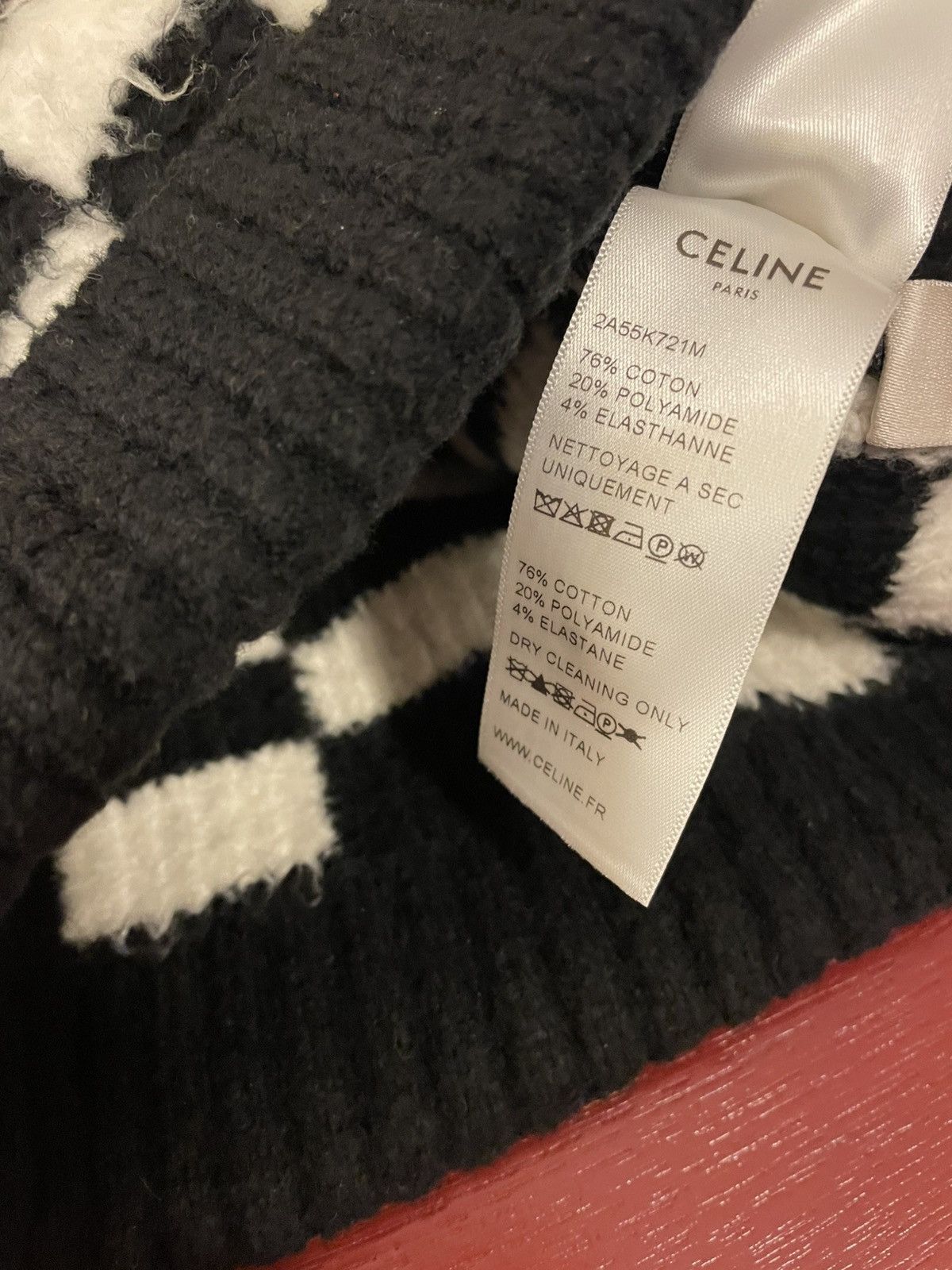 Celine SS21 ‘The Dancing Kid’ Check Runway Beanie Size ONE SIZE - 5 Thumbnail