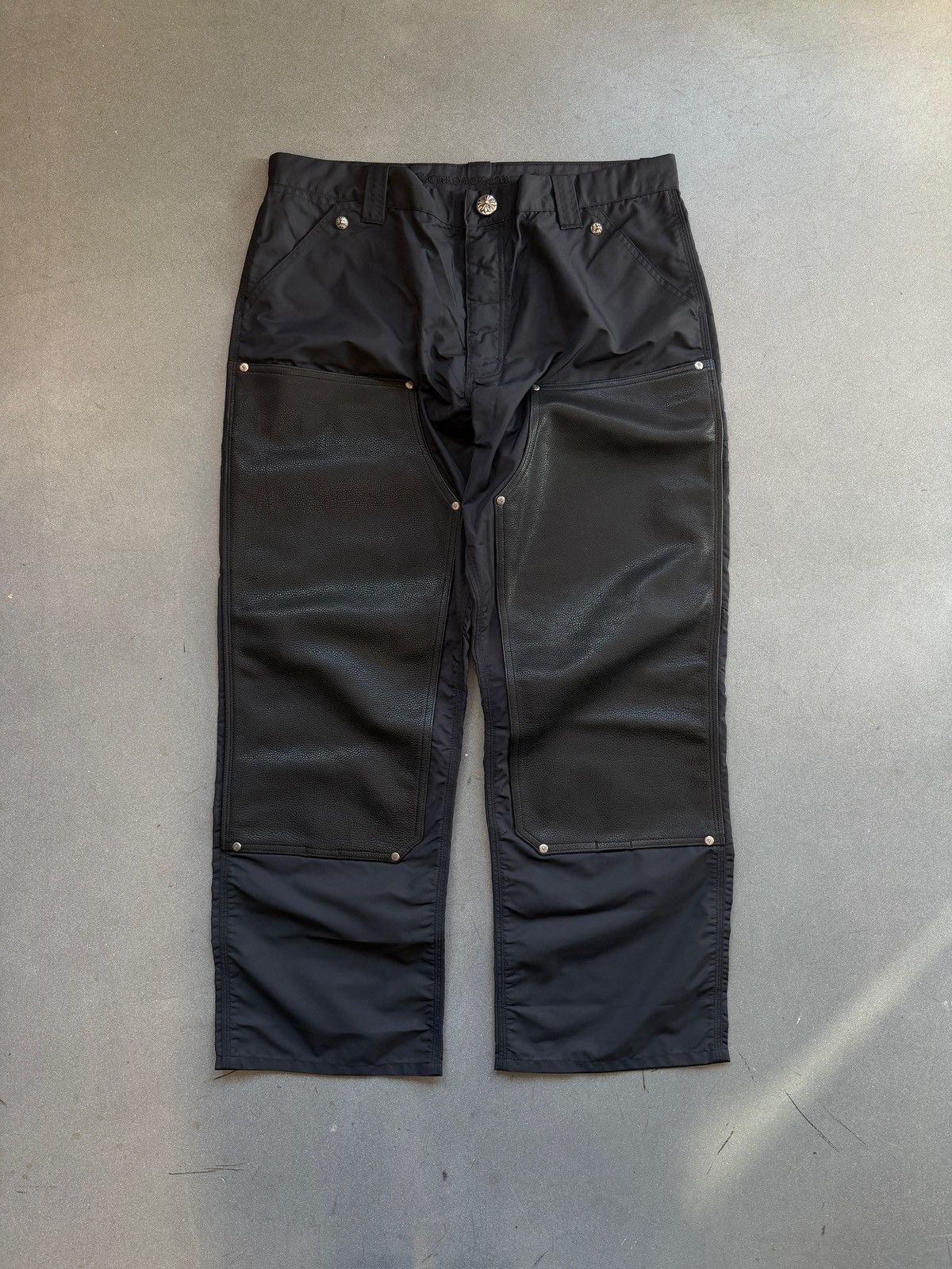 Chrome Hearts Chrome Hearts Carpenter Double Knee Nylon/Leather Pants Size US 36 / EU 52 - 1 Thumbnail