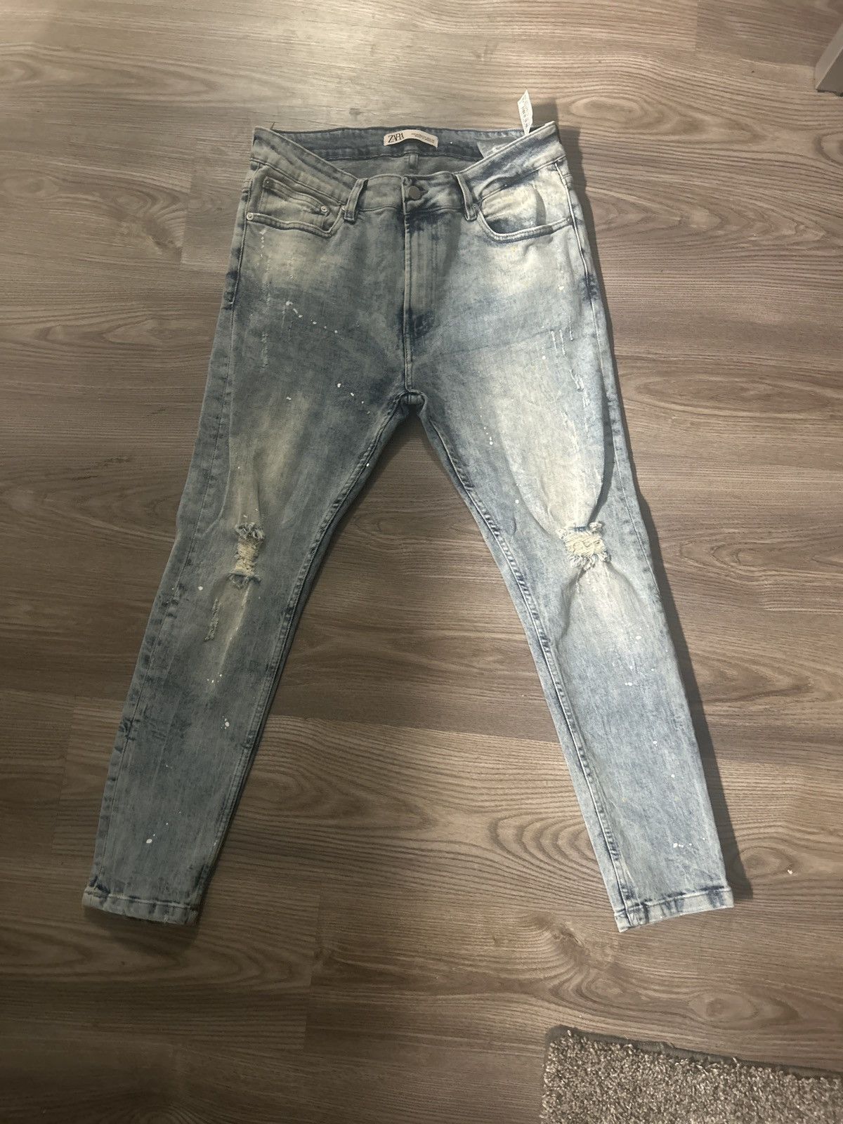 Other acid wash cropped jeans Size US 34 / EU 50 - 1 Thumbnail