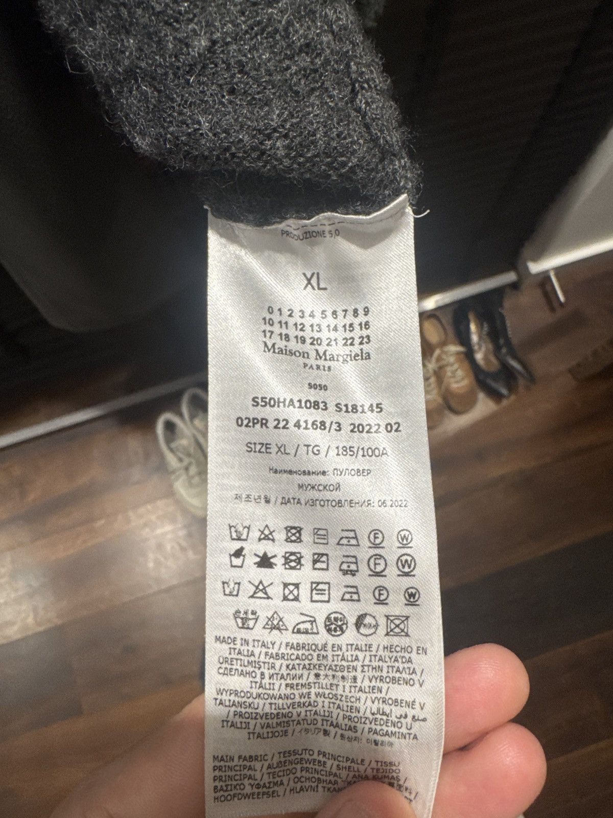 Maison Margiela Grey Wool Sweater Size US XL / EU 56 / 4 - 6 Thumbnail