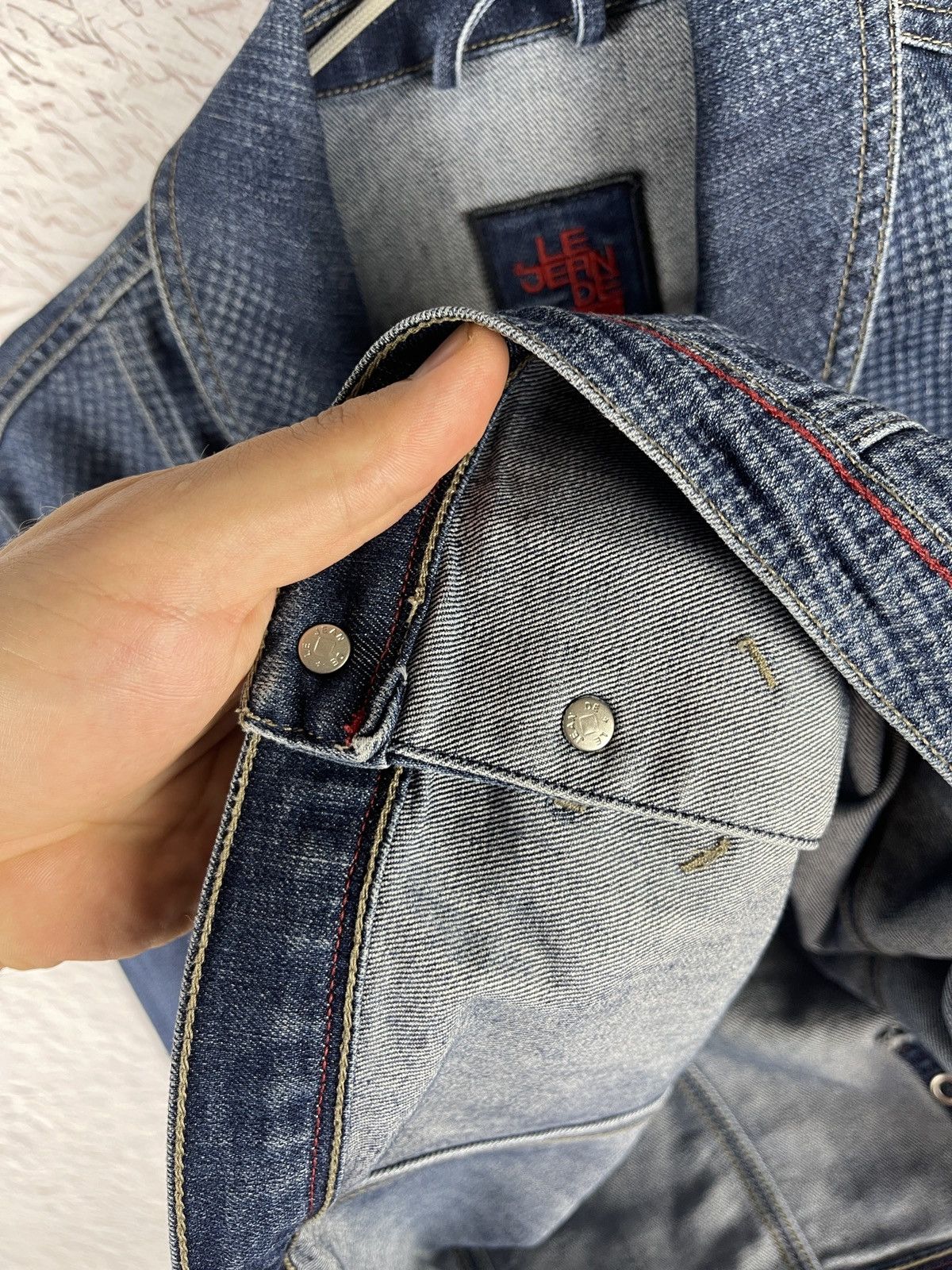 Marithe + Francois Girbaud Le Jean De Marithe Francois Girbaud denim jean blazer jacket Size S / US 4 / IT 40 - 16 Thumbnail