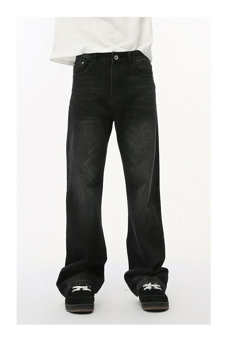Japanese Brand × Jean Vintage flared black and grey washed denim trousers Size US 33 - 5 Thumbnail