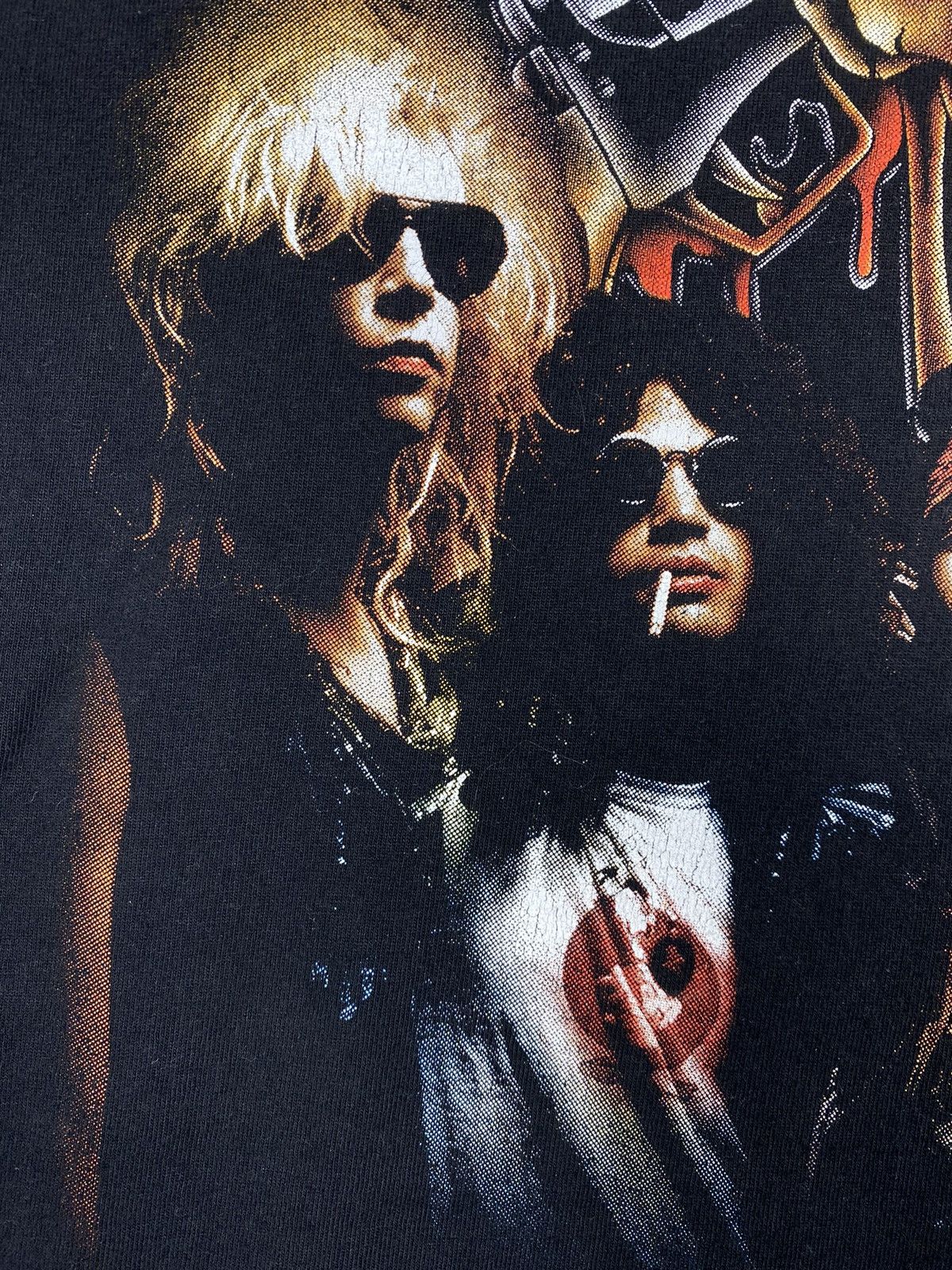 Guns N' Roses × Vintage Vintage 90 s Guns N' Roses Over Print Rock Band Tee Size US S / EU 44-46 / 1 - 7 Thumbnail