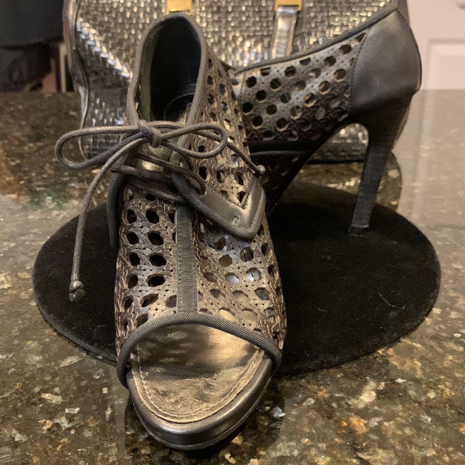 Proenza Schouler Proenza Schouler runway black cage woven open toe sexy shoes Size US 7 / IT 37 - 11 Thumbnail